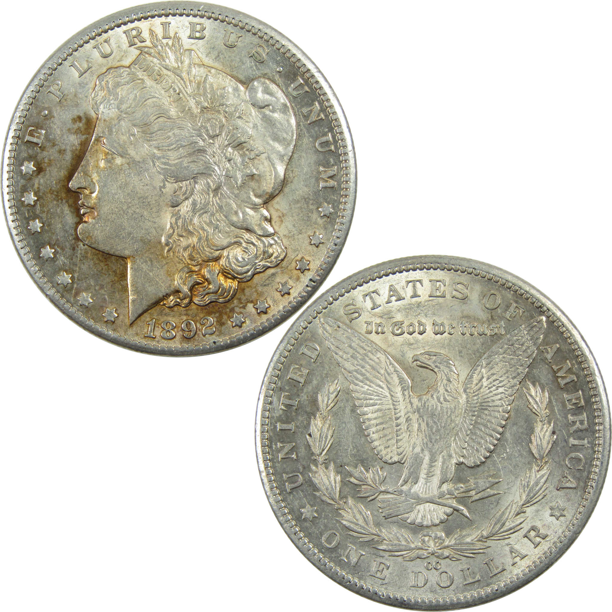 1892 CC Morgan Dollar AU About Uncirculated Silver $1 Coin SKU:I13111 - Morgan coin - Morgan silver dollar - Morgan silver dollar for sale - Profile Coins &amp; Collectibles