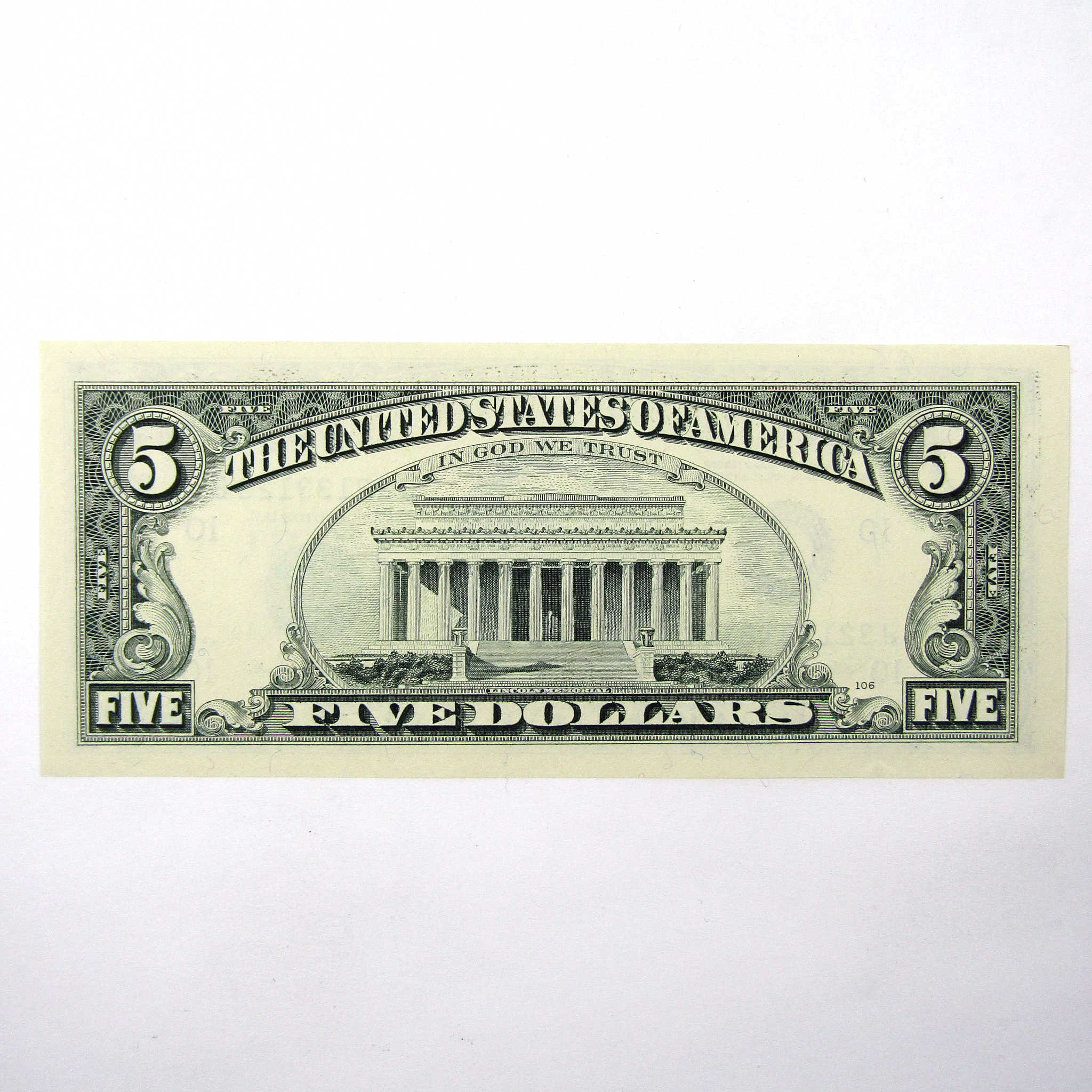 1995 $5 Federal Reserve Note Kansas City MO Radar Note SKU:I14115