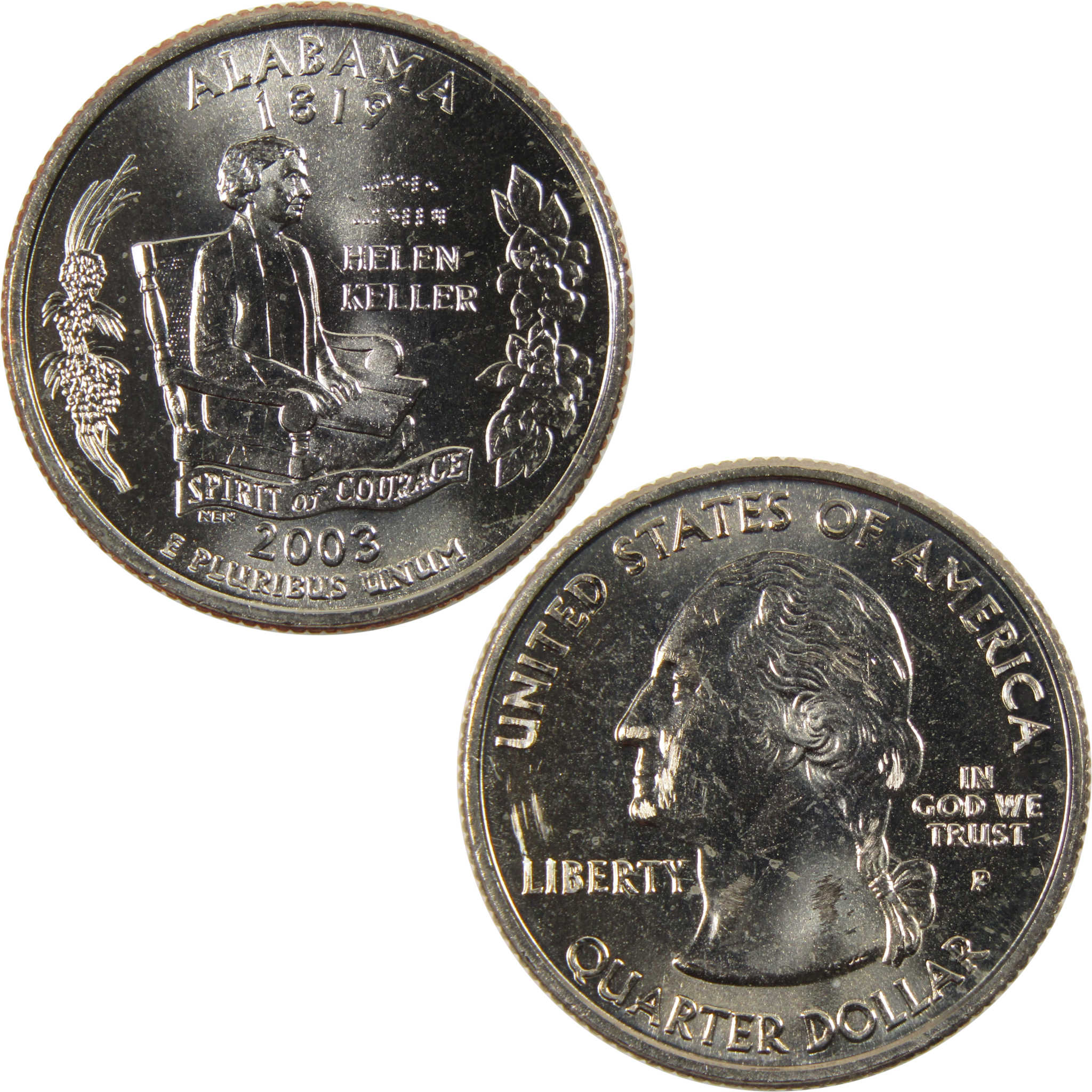 2003 P Alabama State Quarter BU Uncirculated Clad 25c Coin