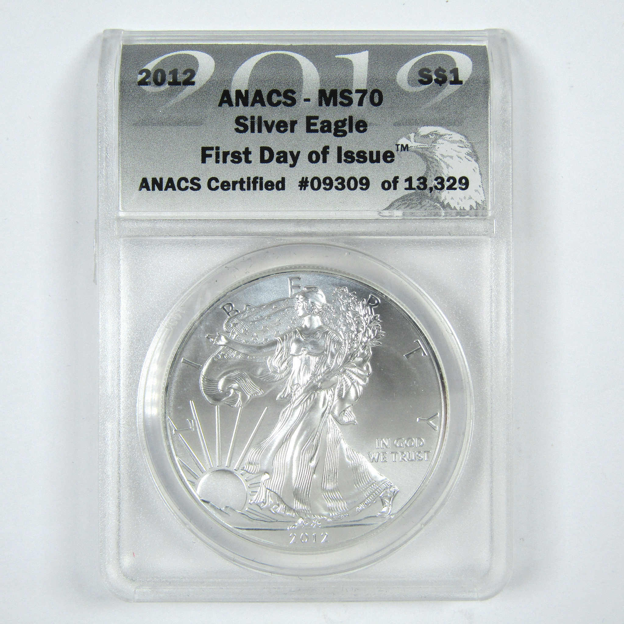 2012 American Silver Eagle MS 70 ANACS $1 First Day SKU:CPC8037