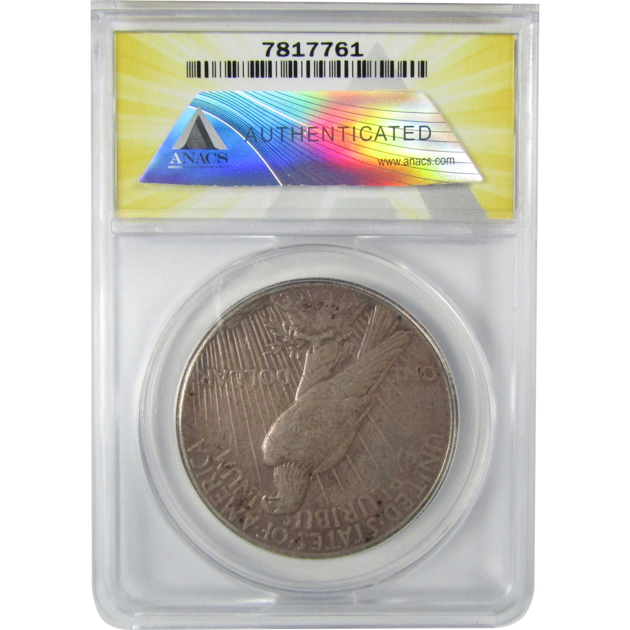 1928 Peace Silver Dollar AU 50 Details ANACS $1 Coin SKU:CP822