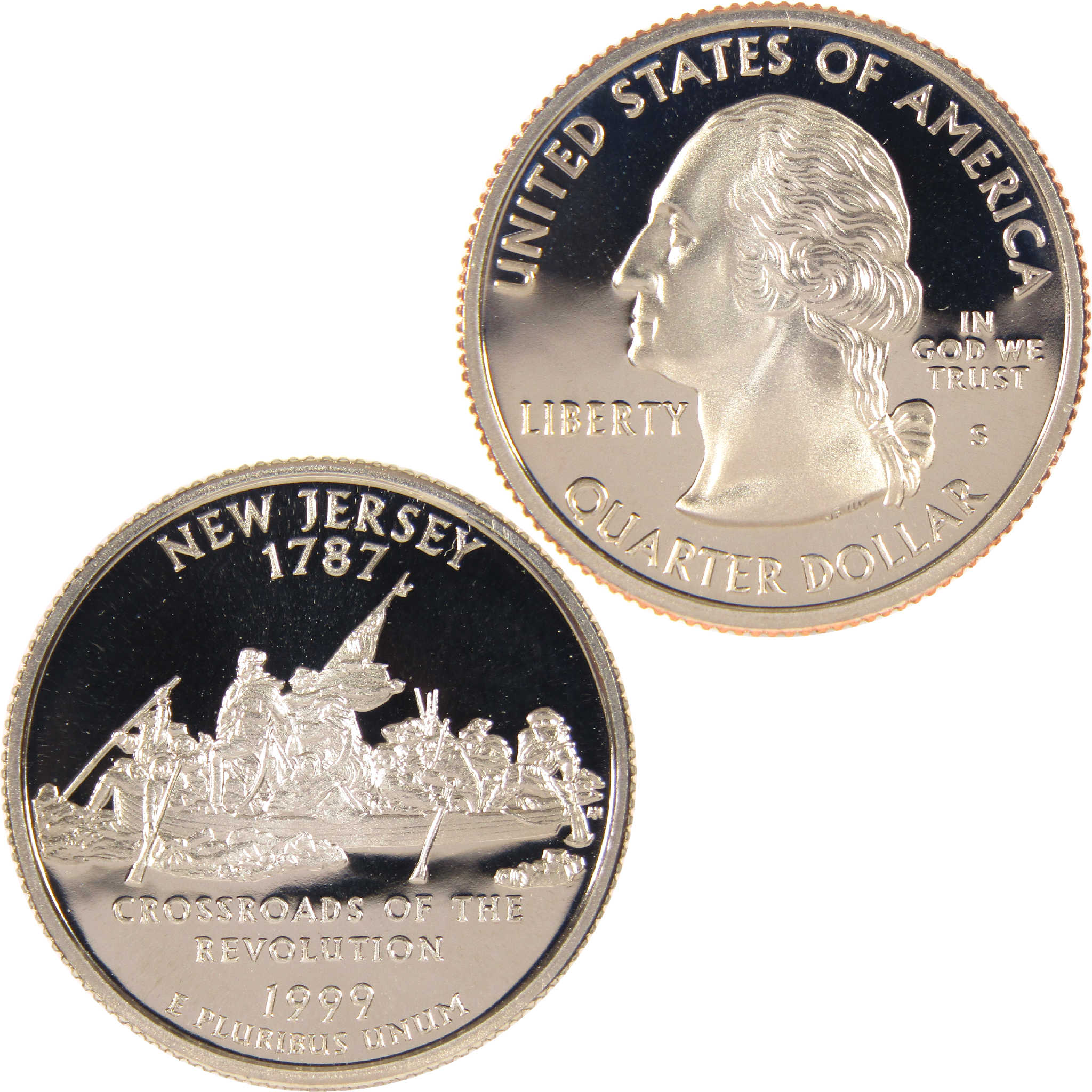 1999 S New Jersey State Quarter Clad 25c Proof Coin
