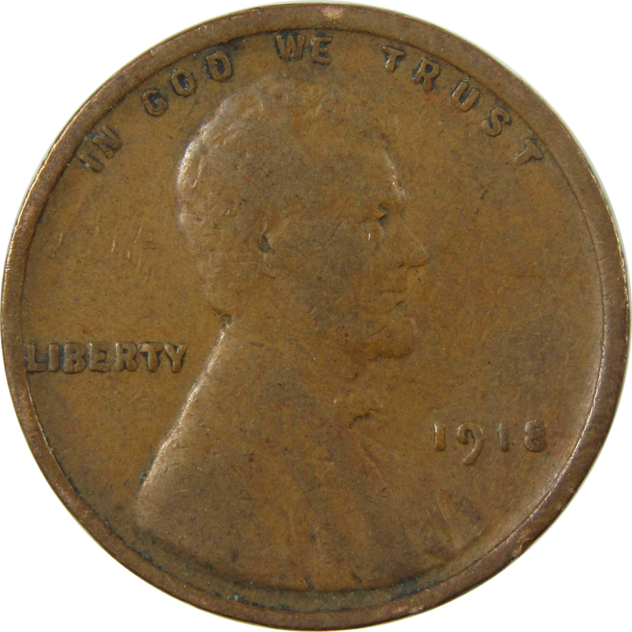 1918 Lincoln Wheat Cent VG Very Good Penny 1c Coin SKU:I26826