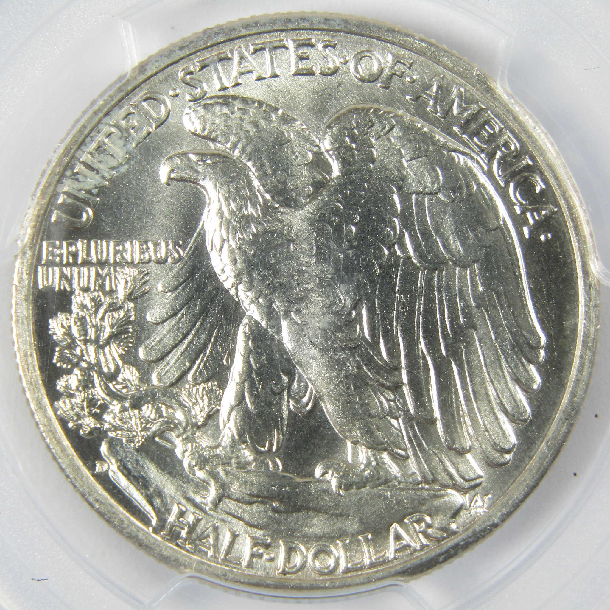 1943 D Liberty Walking Silver Half Dollar MS 65 PCGS Uncirculated