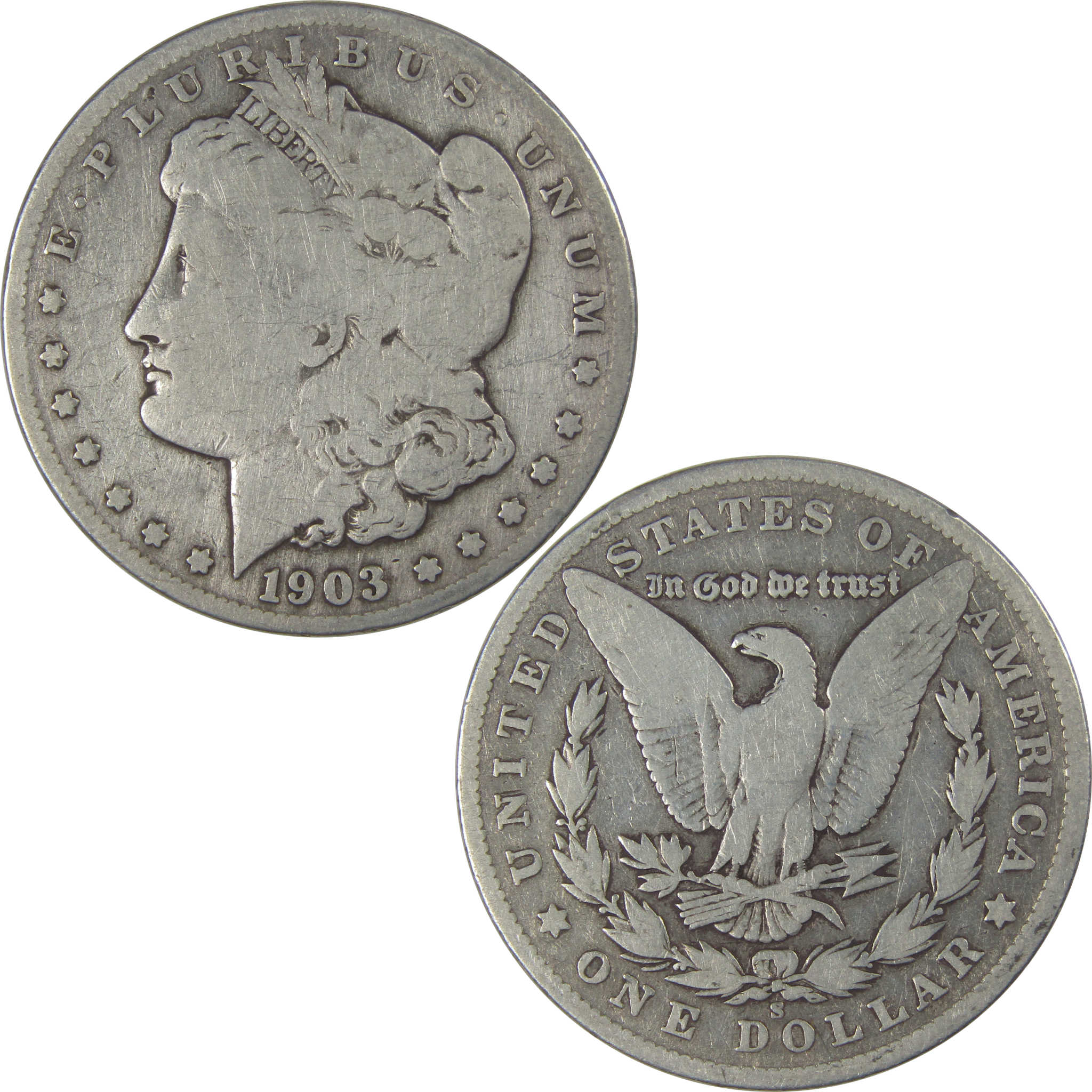 1903 S Morgan Dollar VG Very Good Details Silver $1 Coin SKU:I22816 - Morgan coin - Morgan silver dollar - Morgan silver dollar for sale - Profile Coins &amp; Collectibles