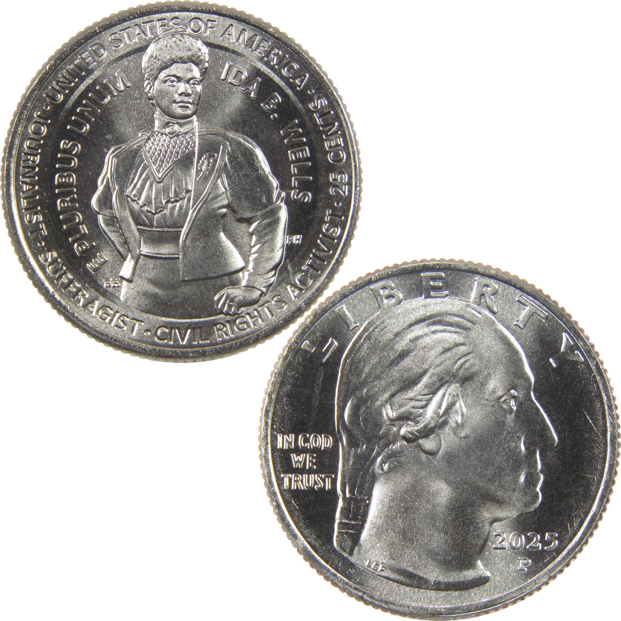 2025 P Ida B. Wells American Women Quarter Uncirculated Clad 25c Coin