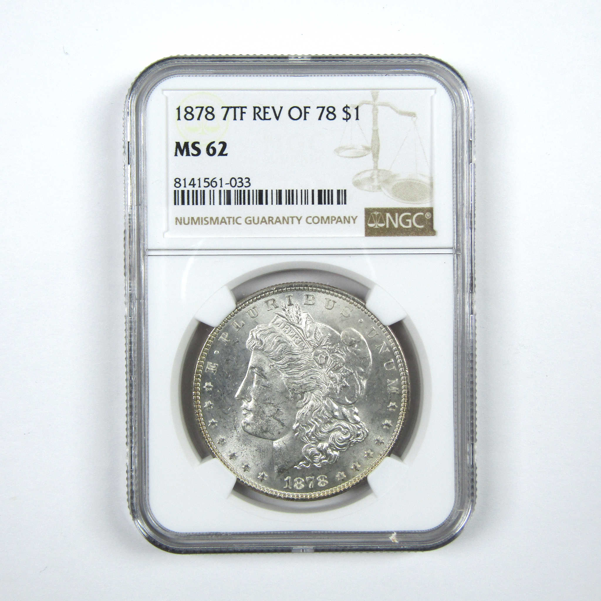 1878 7TF Rev 78 Morgan Dollar MS 62 NGC Uncirculated SKU:I14019 - Morgan coin - Morgan silver dollar - Morgan silver dollar for sale - Profile Coins &amp; Collectibles