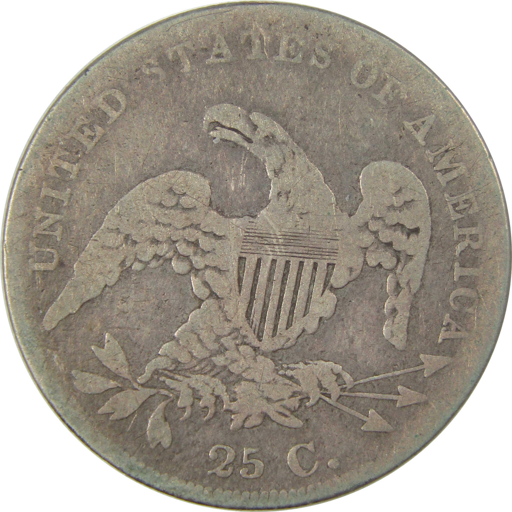 1836 Capped Bust Silver Quarter G Good 25c Coin Collectible SKU:I24225