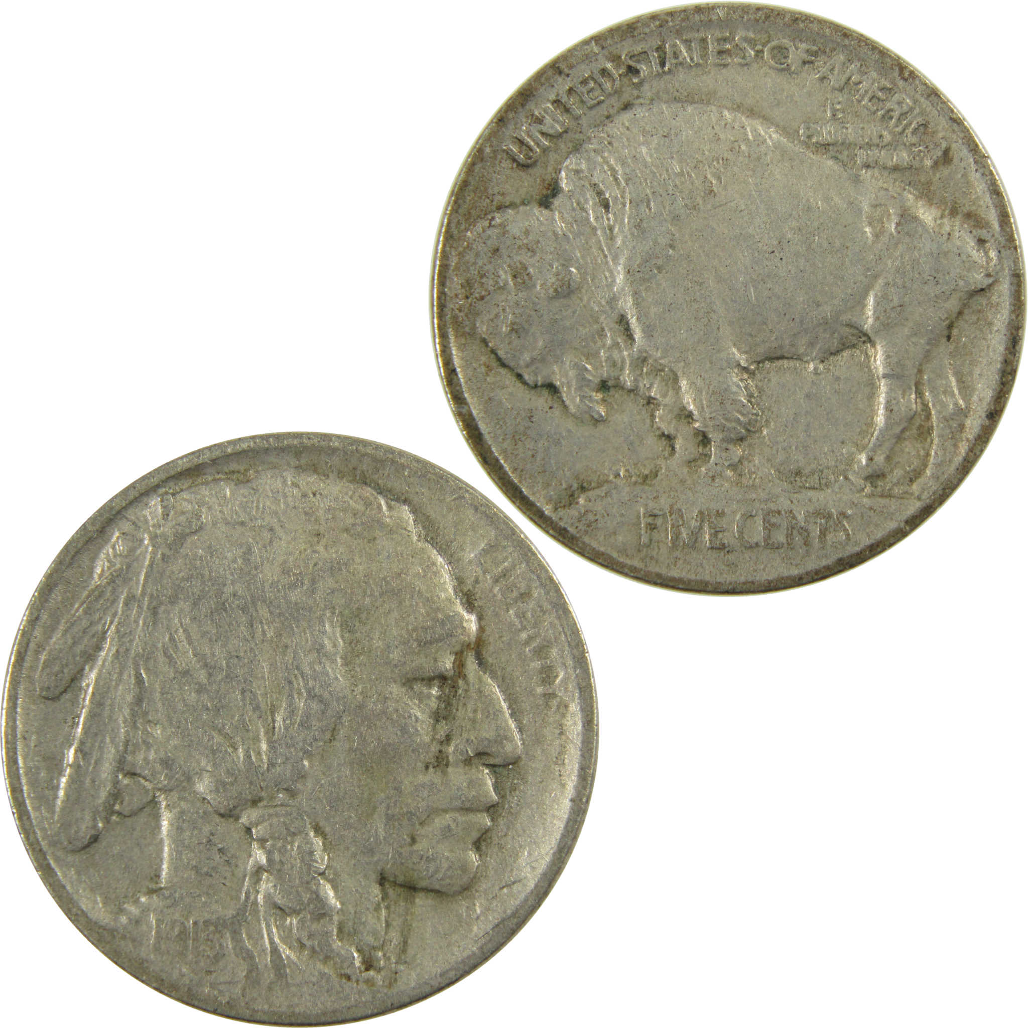 1913 Type 1 Indian Head Buffalo Nickel VF Very Fine 5c Coin SKU:I28204