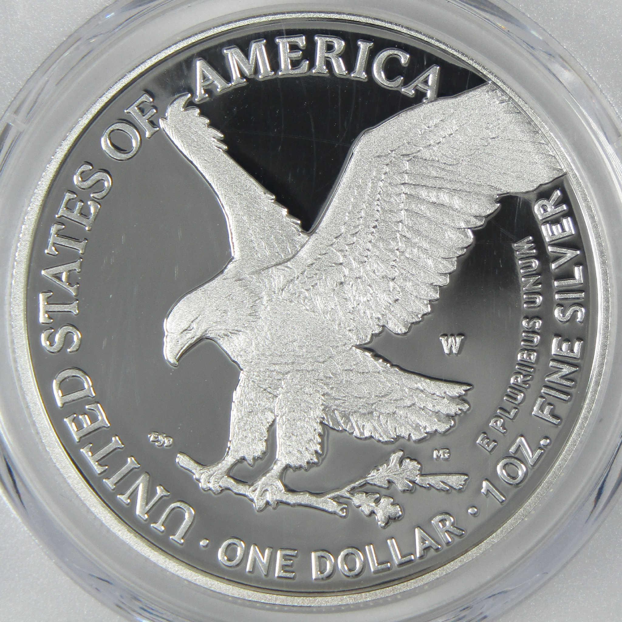 2021 W Type 2 American Silver Eagle PR 69 DCAM PCGS Proof Damstra
