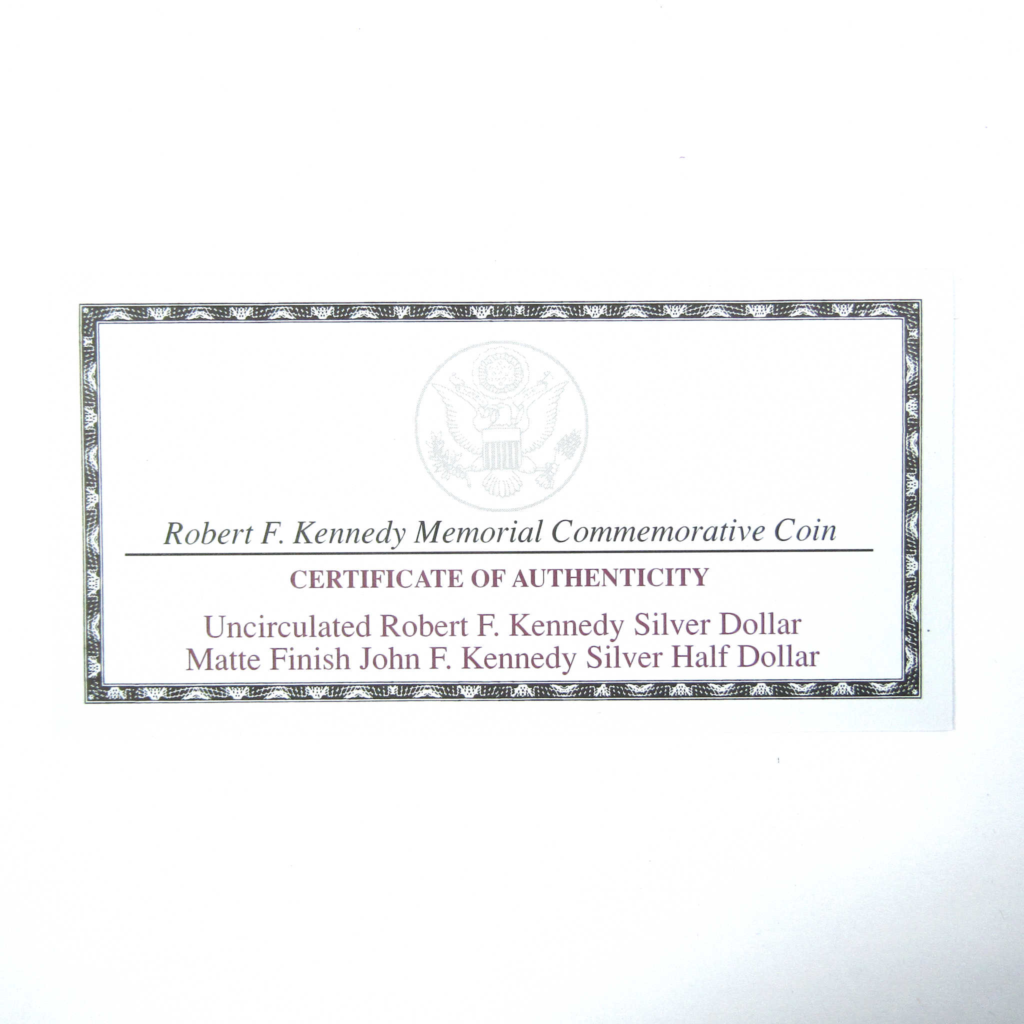 Kennedy Commemorative Silver Matte Collector Set OGP COA SKU:CPC7187