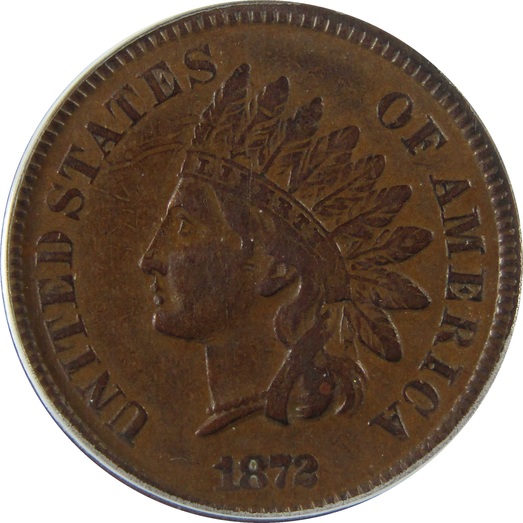 1872 Indian Head Cent VF 30 Details ANACS Penny 1c Coin SKU:I28033