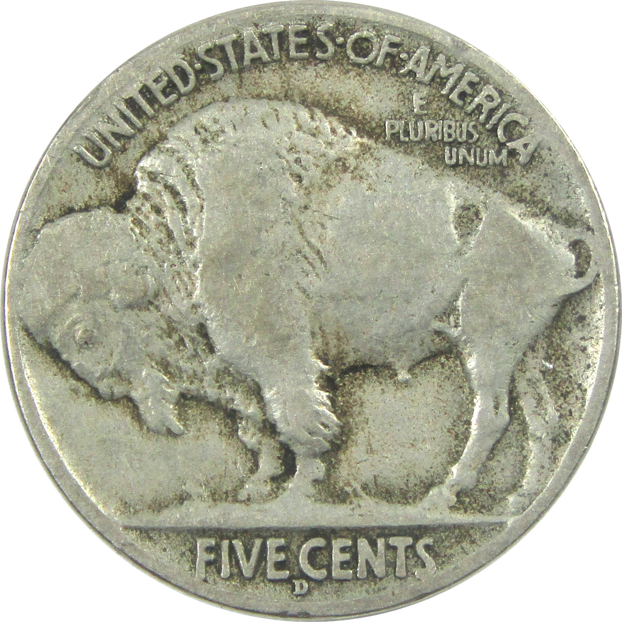 1915 D Indian Head Buffalo Nickel VG Very Good 5c Coin SKU:I15315