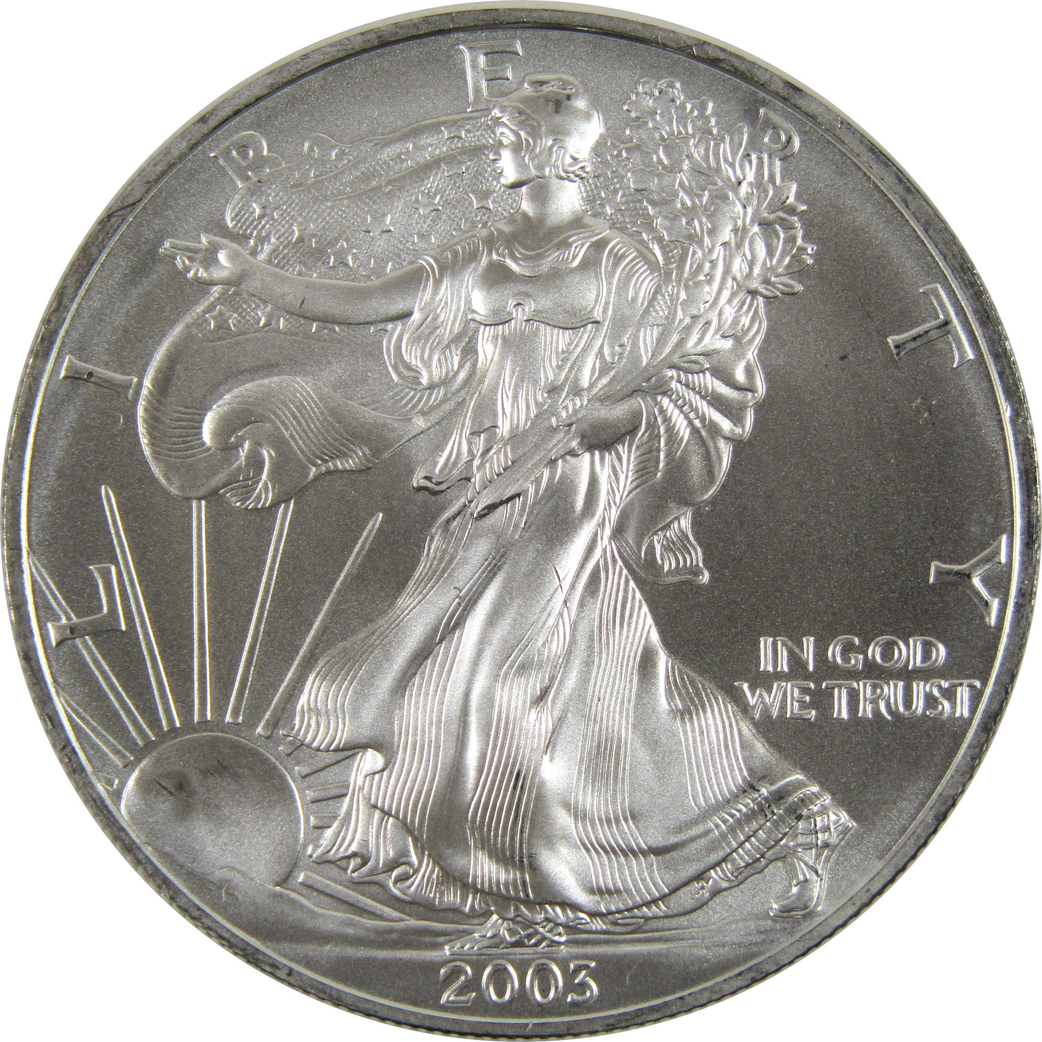 2003 American Eagle BU Uncirculated 1 oz .999 Silver Bullion $1 Coin