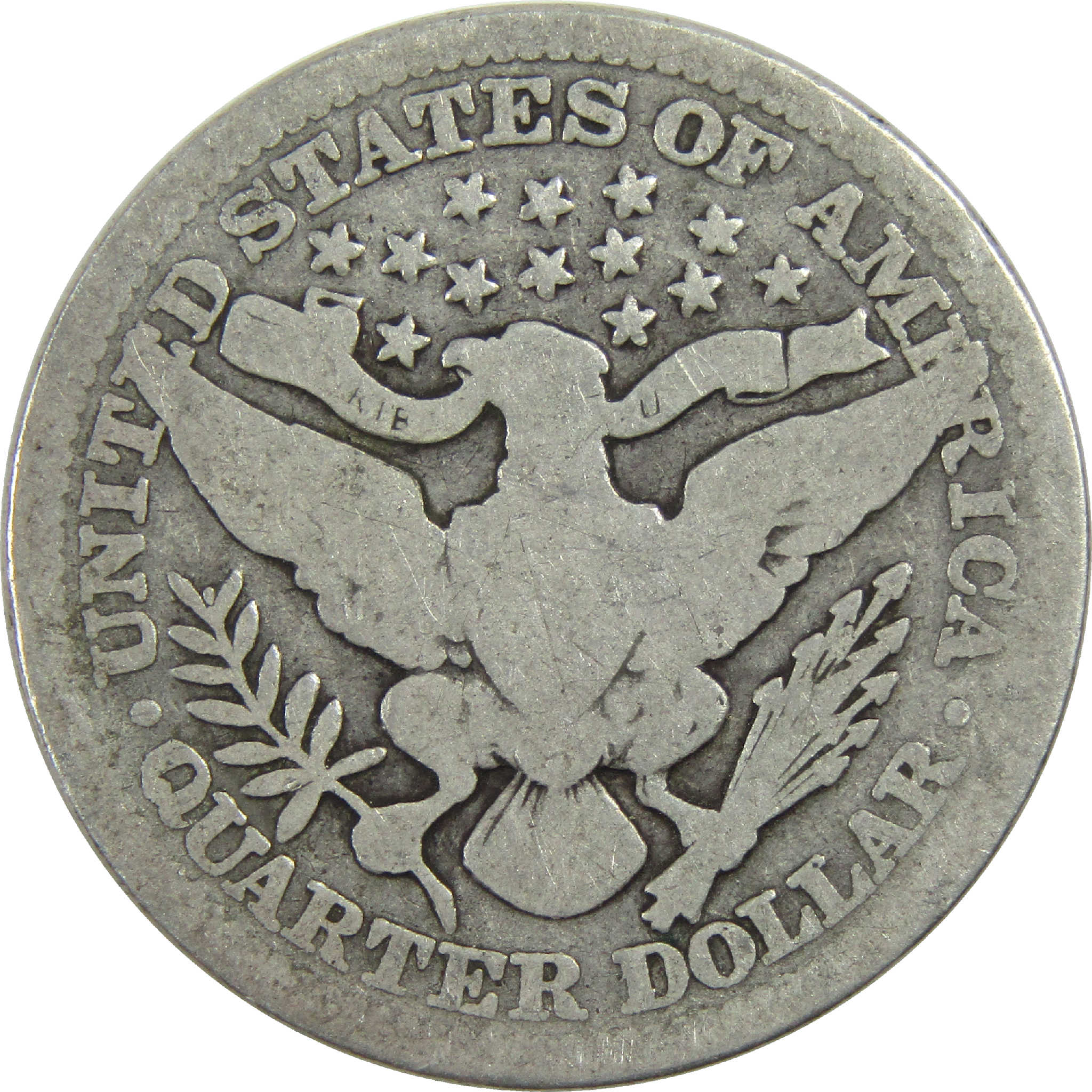1915 Barber Quarter G Good Silver 25c Coin SKU:I13170