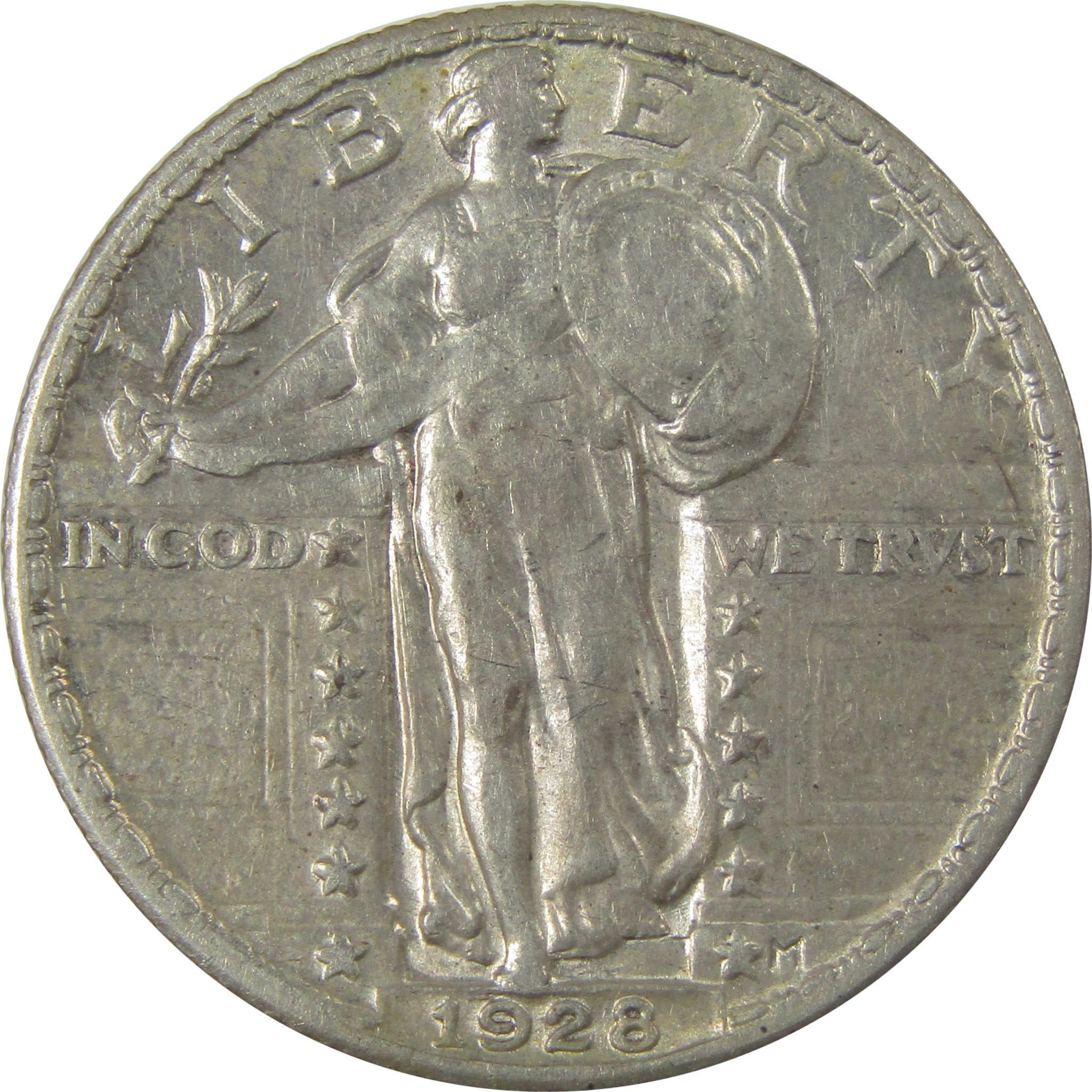 1928 Standing Liberty Silver Quarter AU About Uncirculated SKU:I25138