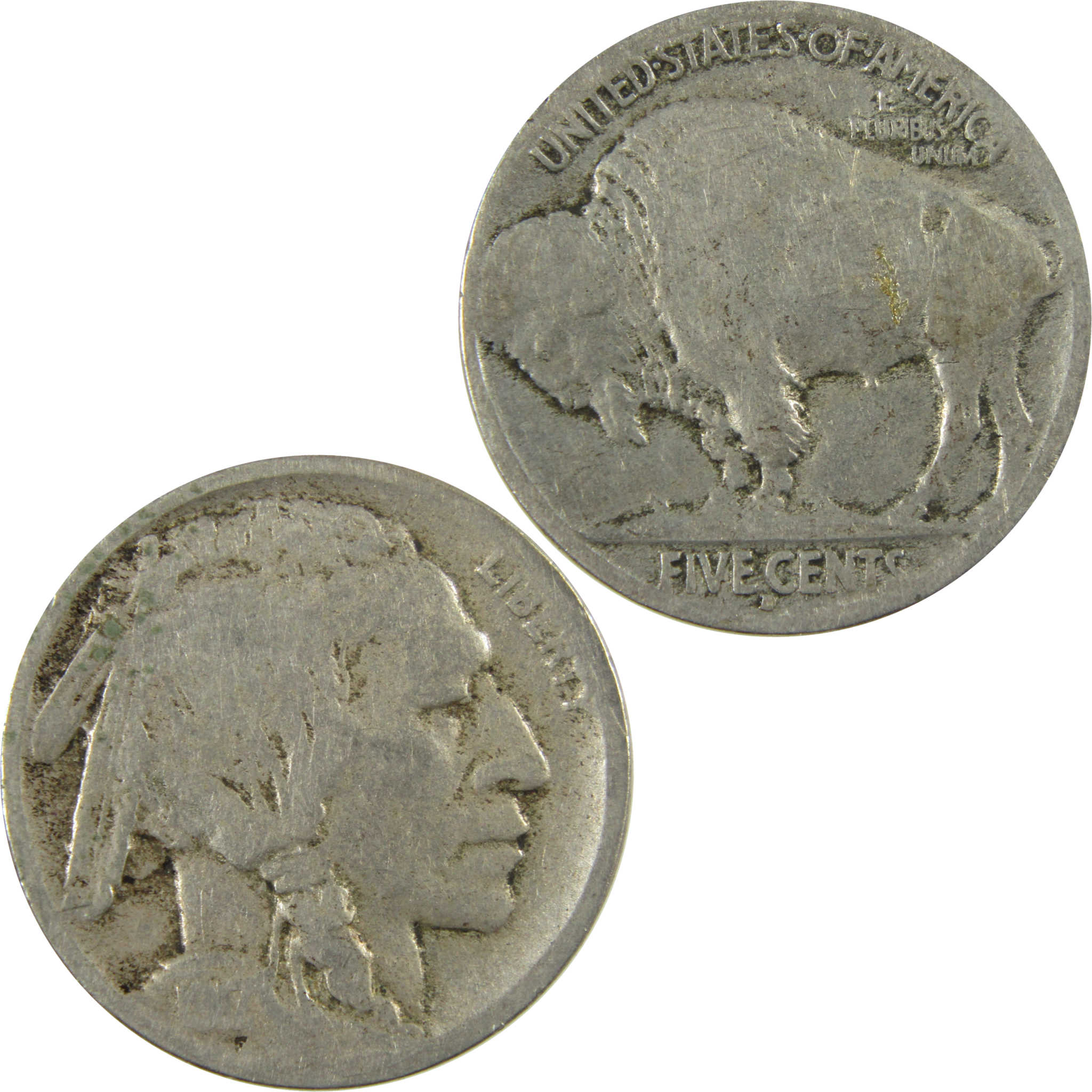1917 D Indian Head Buffalo Nickel G Good 5c Coin SKU:I28228