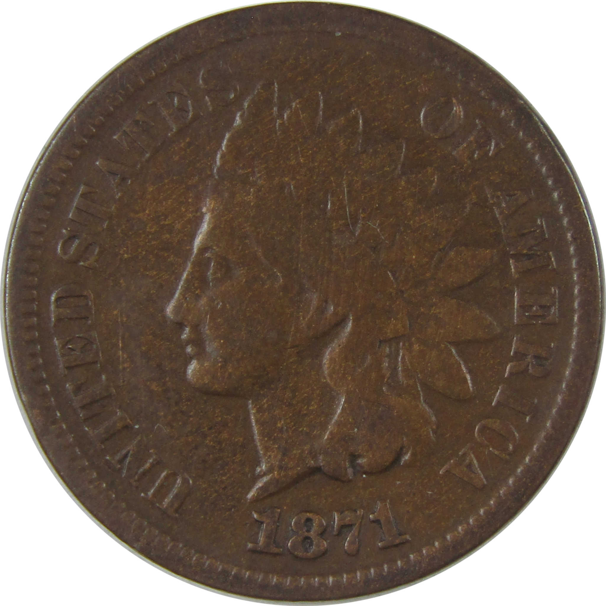 1871 Indian Head Cent G Good Penny 1c Coin SKU:CP28