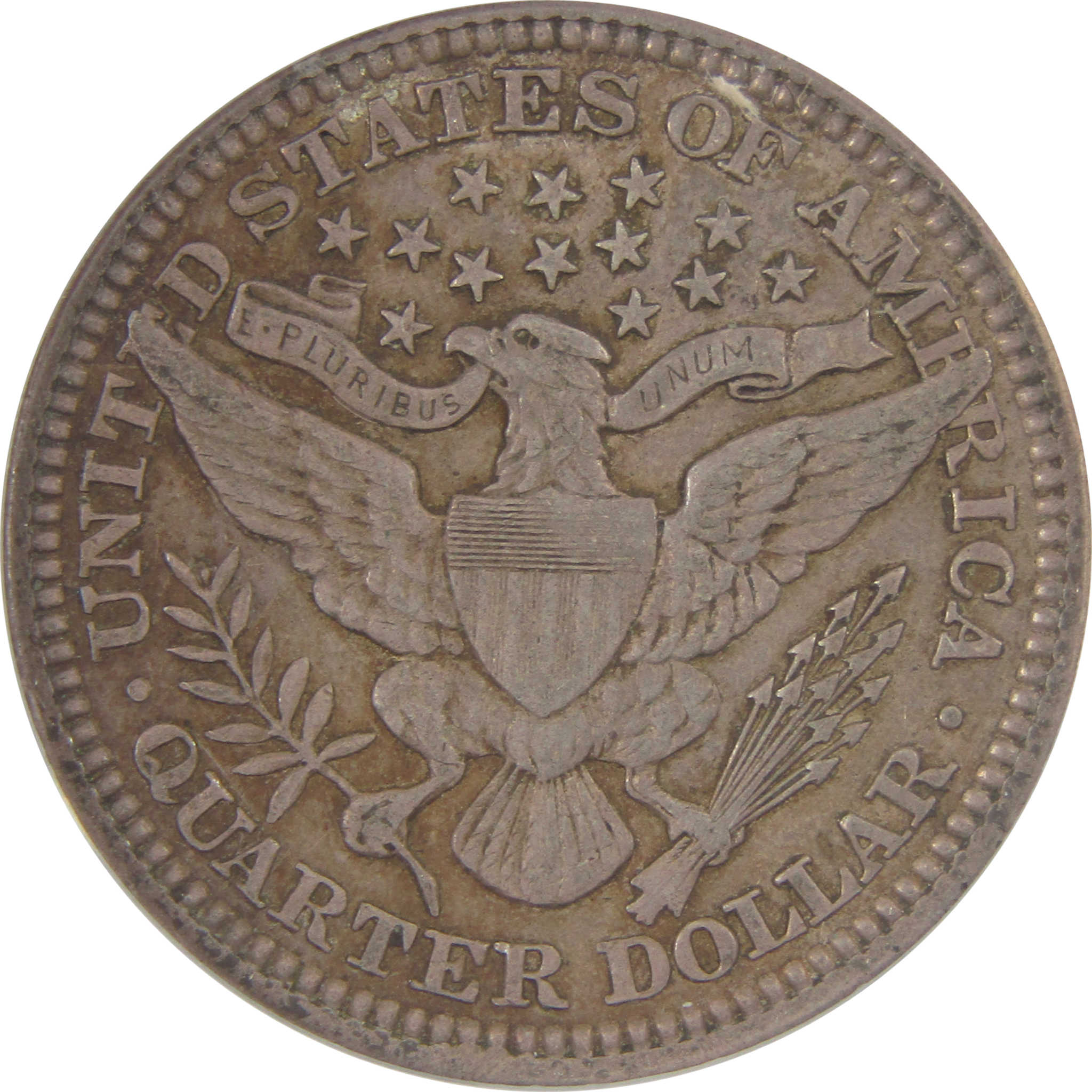 1914 Barber Silver Quarter AU 53 Details ANACS 25c Coin SKU:I24429