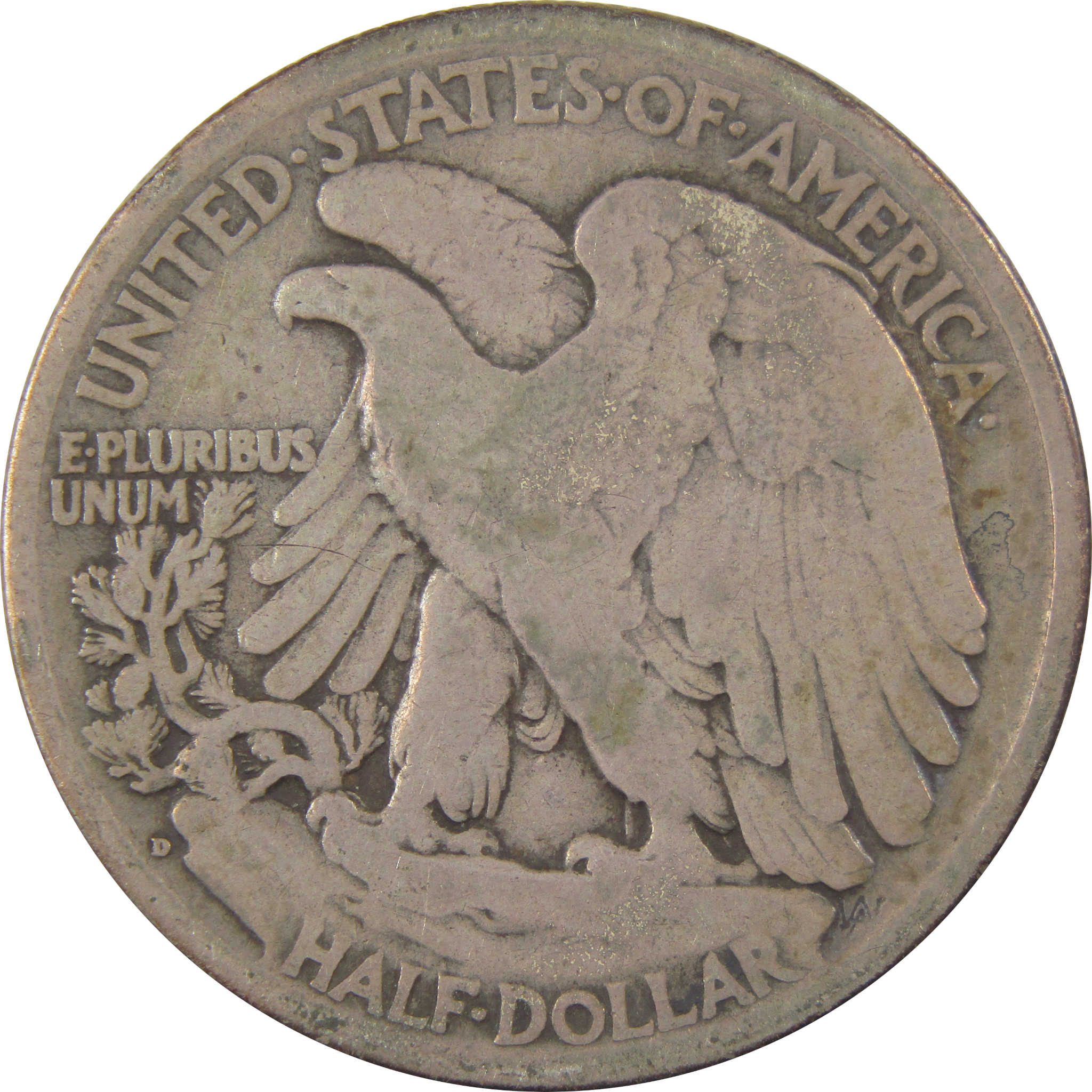 1917 D Reverse Liberty Walking Silver 50c VG Very Good SKU:I24137