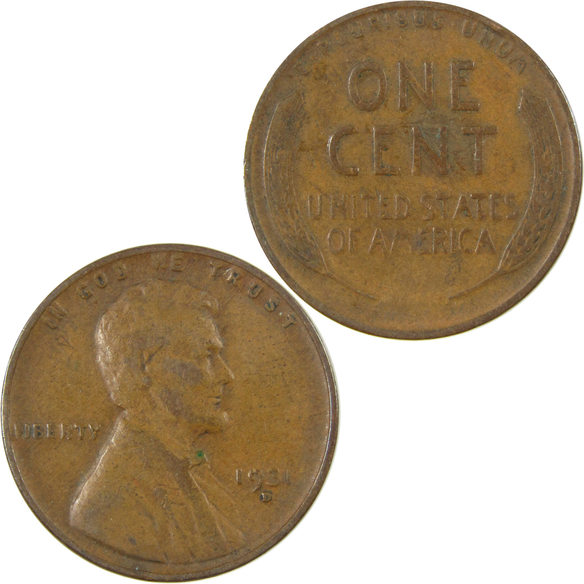 1931 D Lincoln Wheat Cent F Fine Penny 1c Coin Collectible SKU:I26805