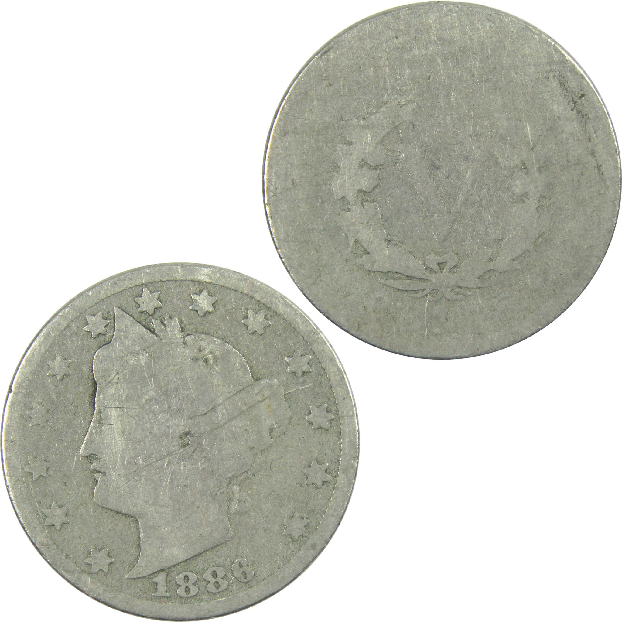 1886 Liberty Head V Nickel AG About Good 5c Coin SKU:I15302