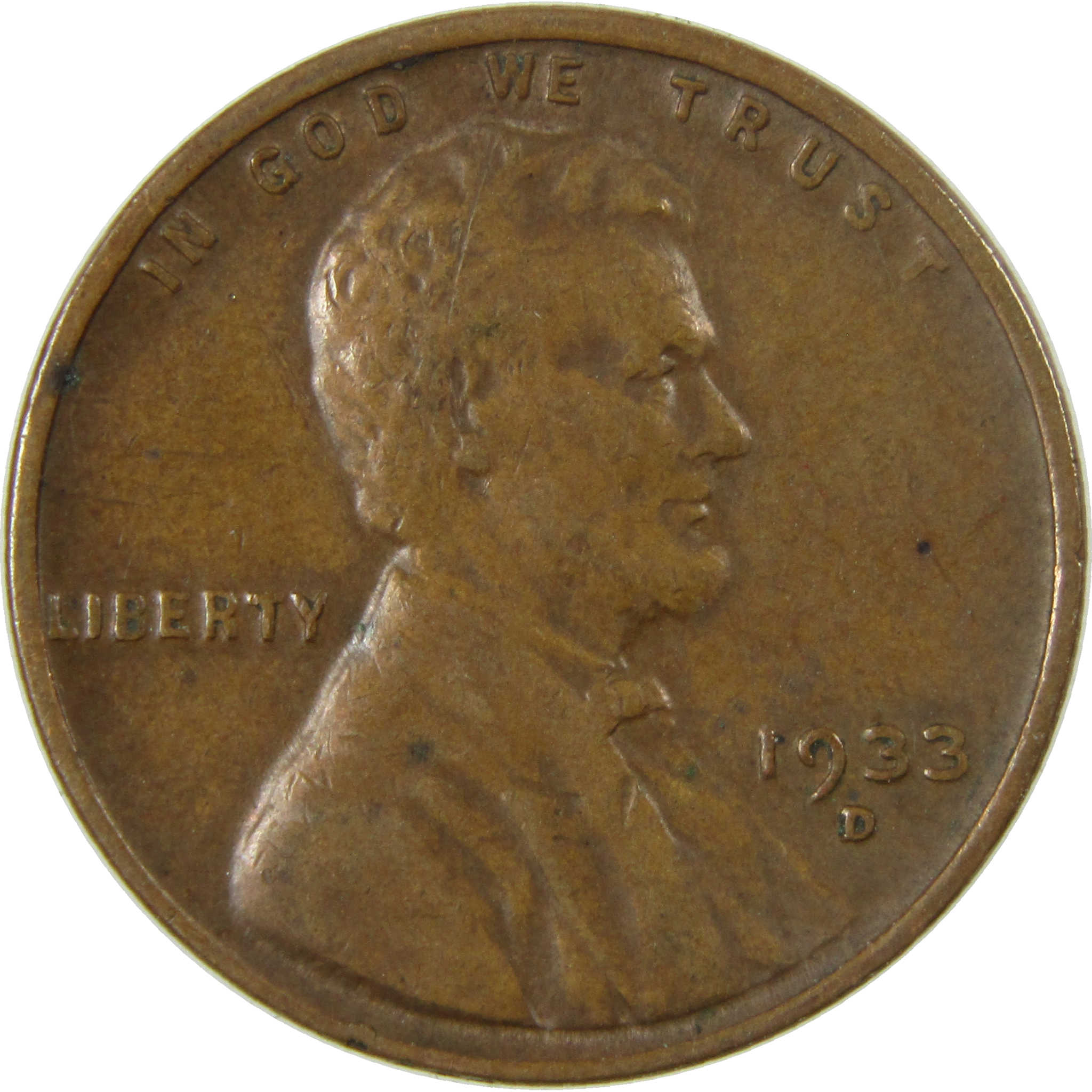 1933 D Lincoln Wheat Cent VF Very Fine Details Penny SKU:I26872