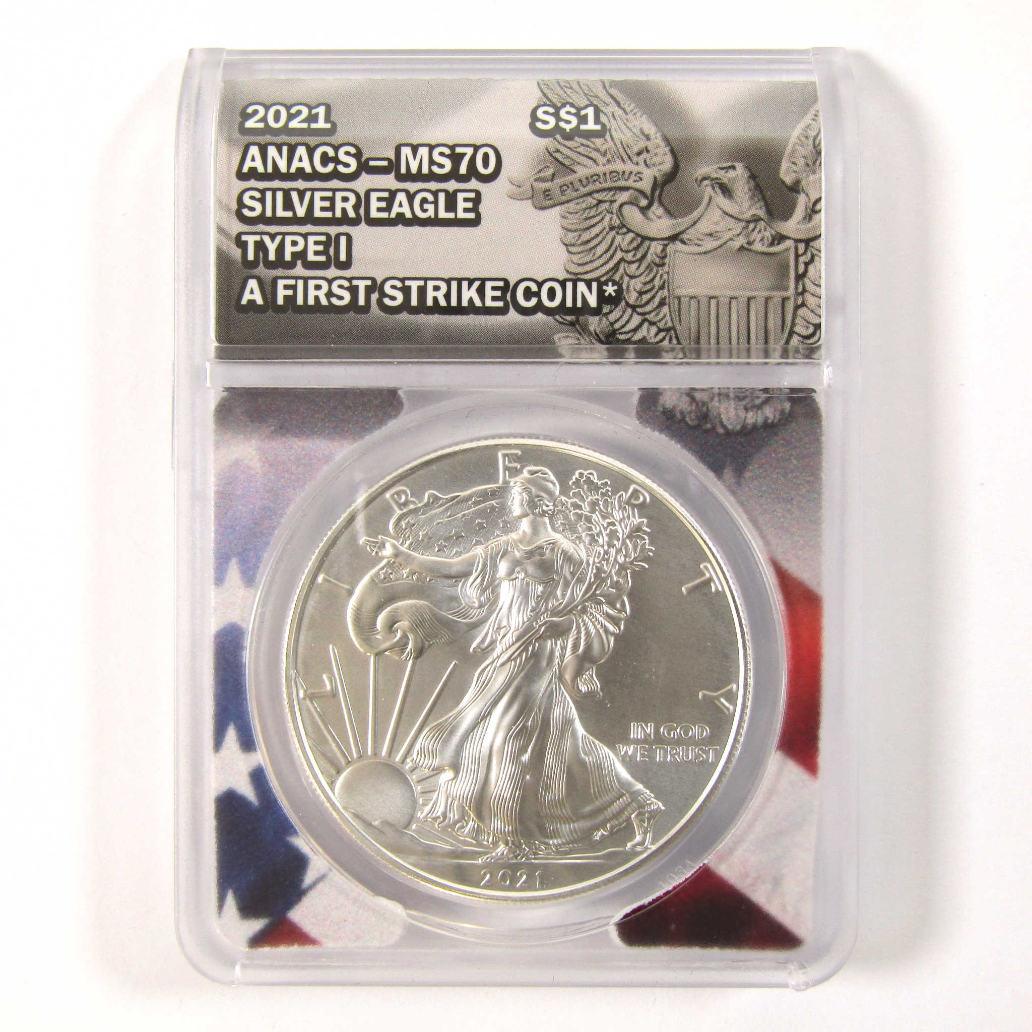 2021 Type 1 American Silver Eagle MS 70 ANACS First Strike SKU:CPC3493