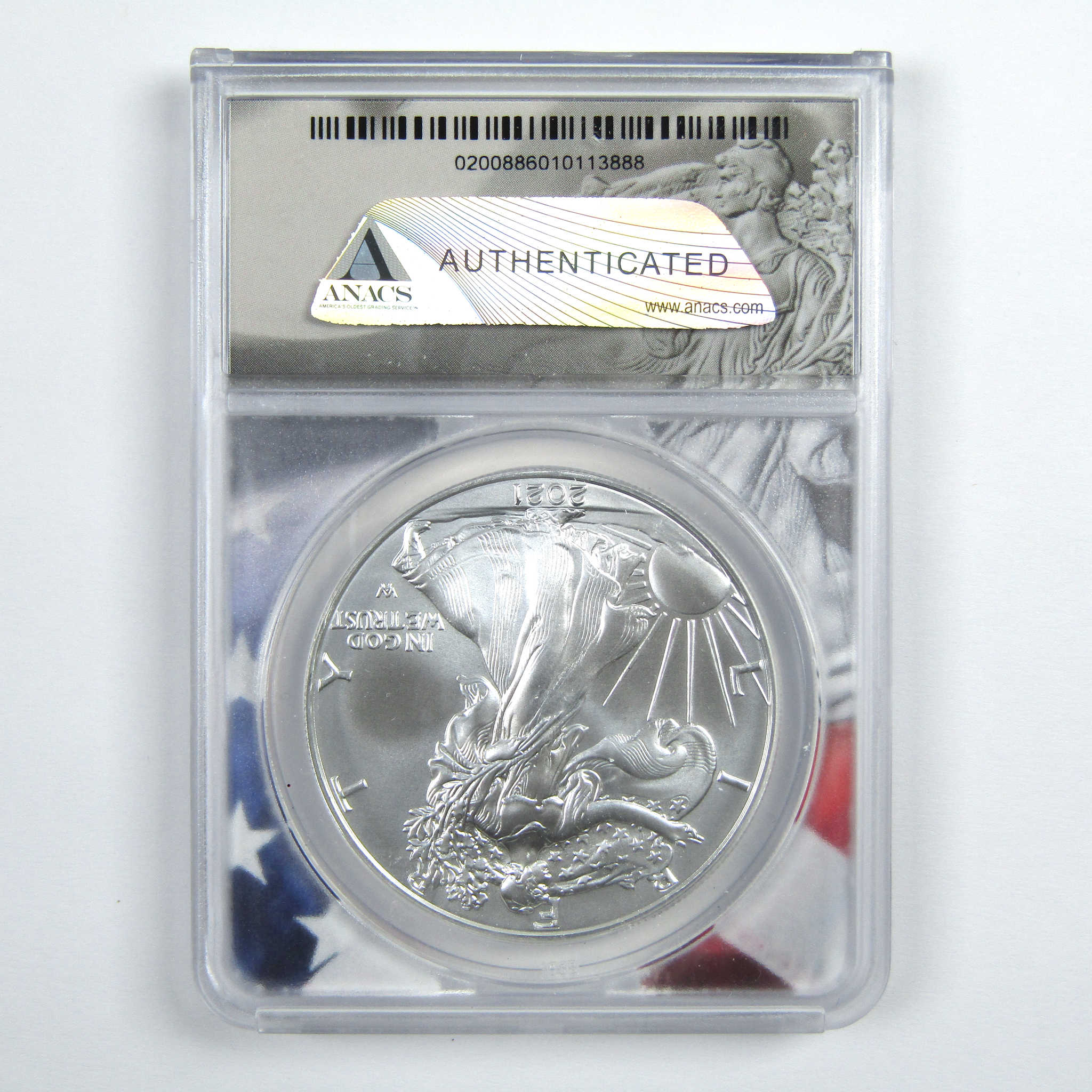 2021 (S) Type 2 American Silver Eagle MS 70 ANACS $1 SKU:CPC7839