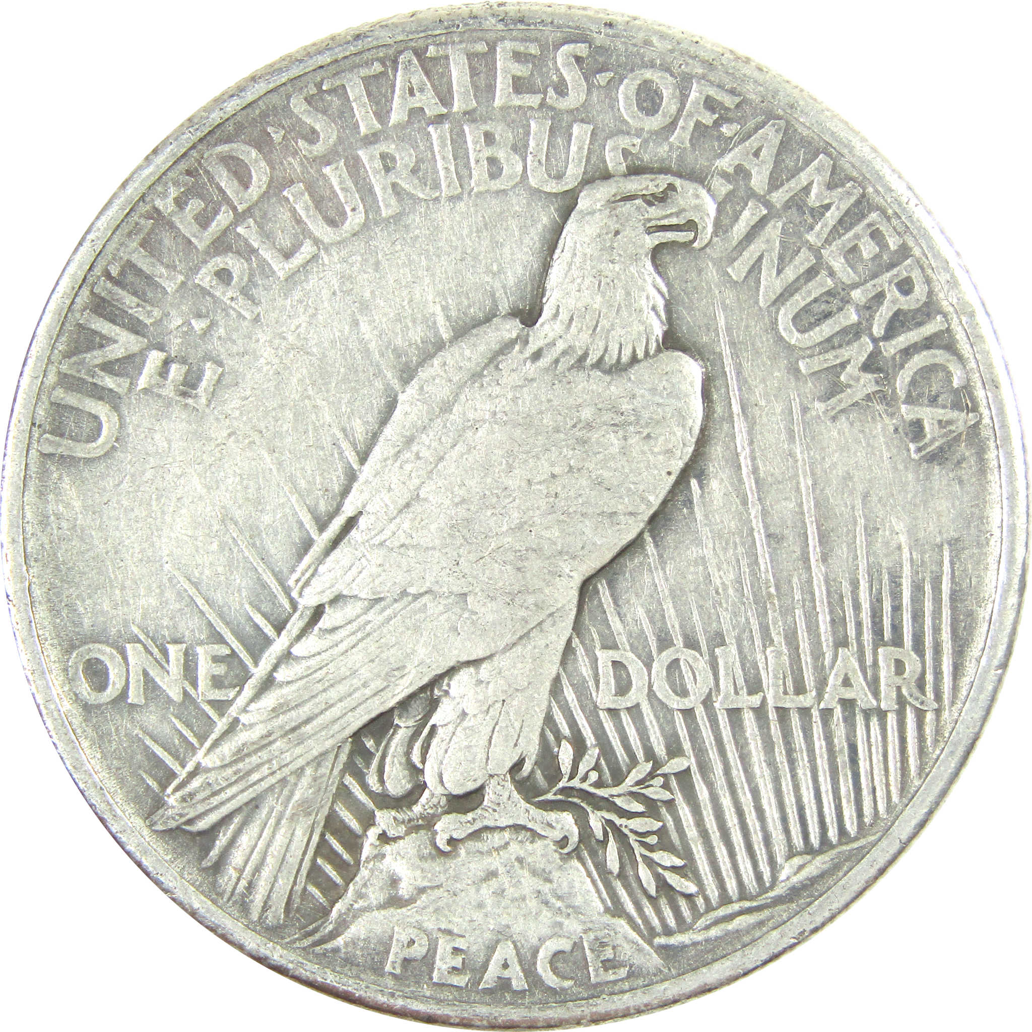 1921 High Relief Peace Dollar VF Very Fine Silver $1 Coin SKU:I16512