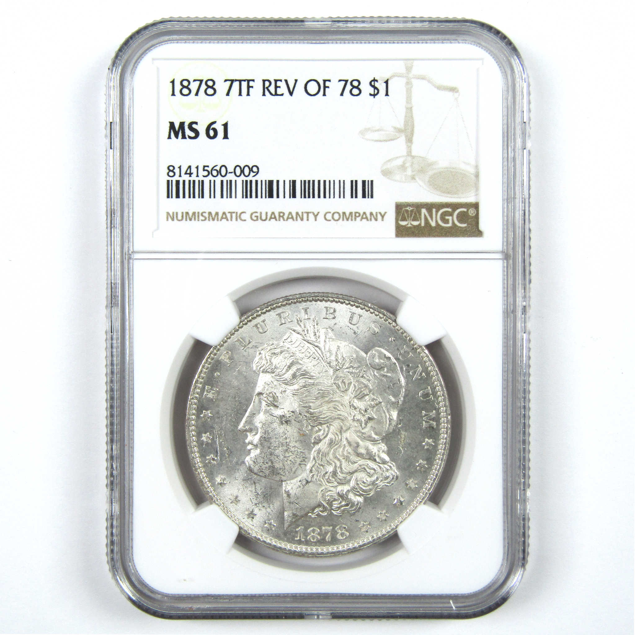 1878 7TF Rev 78 Morgan Dollar MS 61 NGC Uncirculated SKU:I14031 - Morgan coin - Morgan silver dollar - Morgan silver dollar for sale - Profile Coins &amp; Collectibles