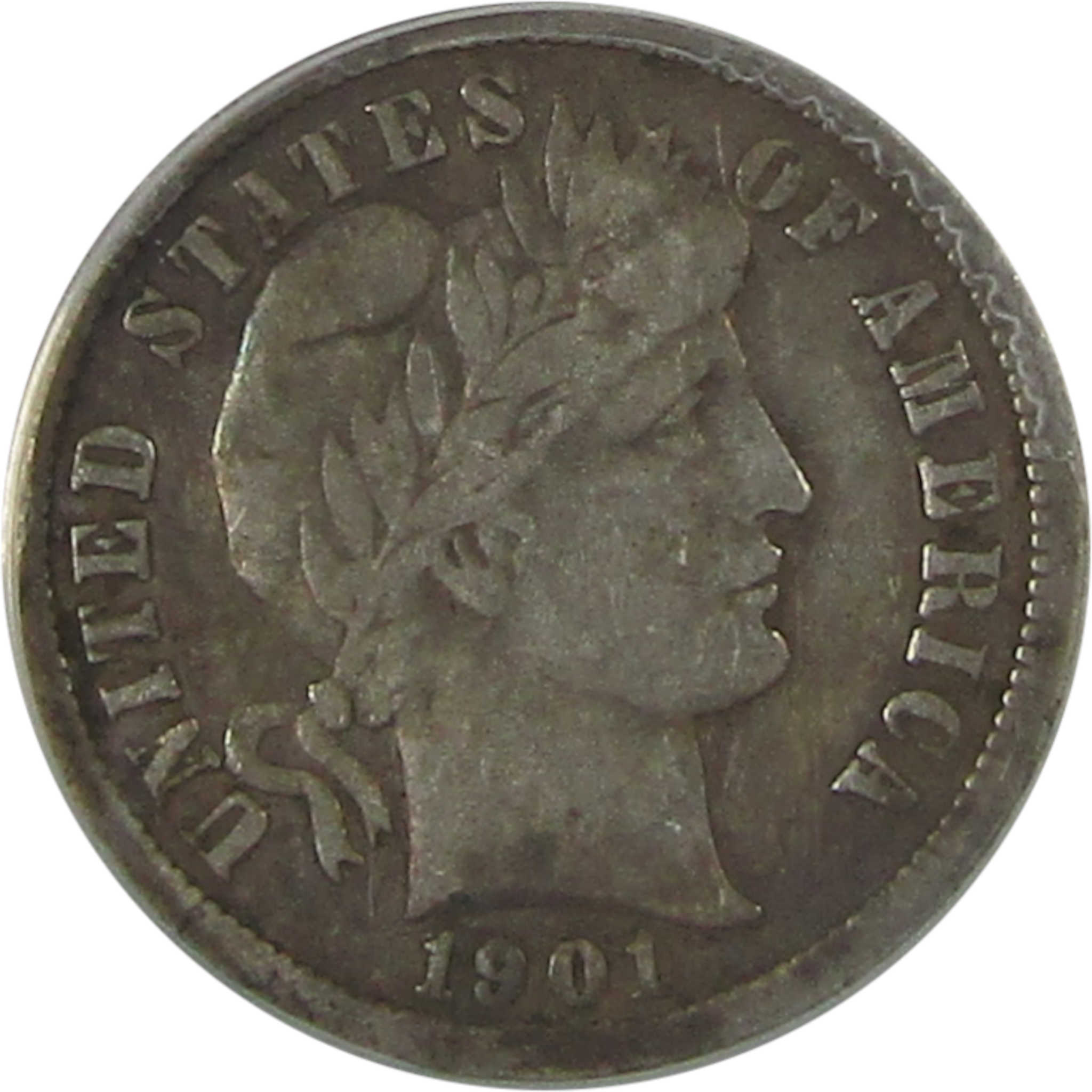 1901 S Barber Dime F 15 ANACS Silver 10c Coin SKU:I23025