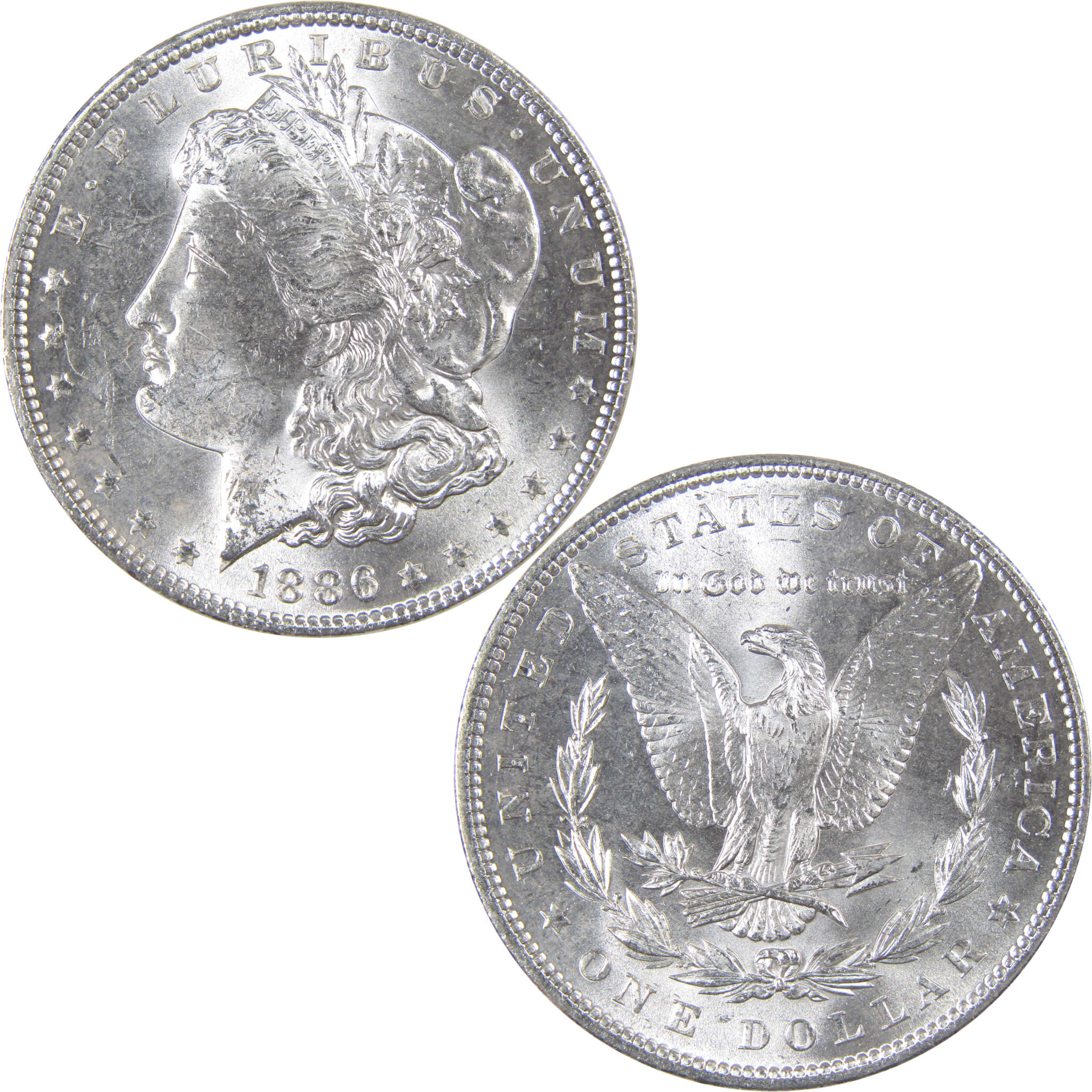 1886 Morgan Dollar Uncirculated Silver $1 Coin SKU:I17801 - Morgan coin - Morgan silver dollar - Morgan silver dollar for sale - Profile Coins &amp; Collectibles