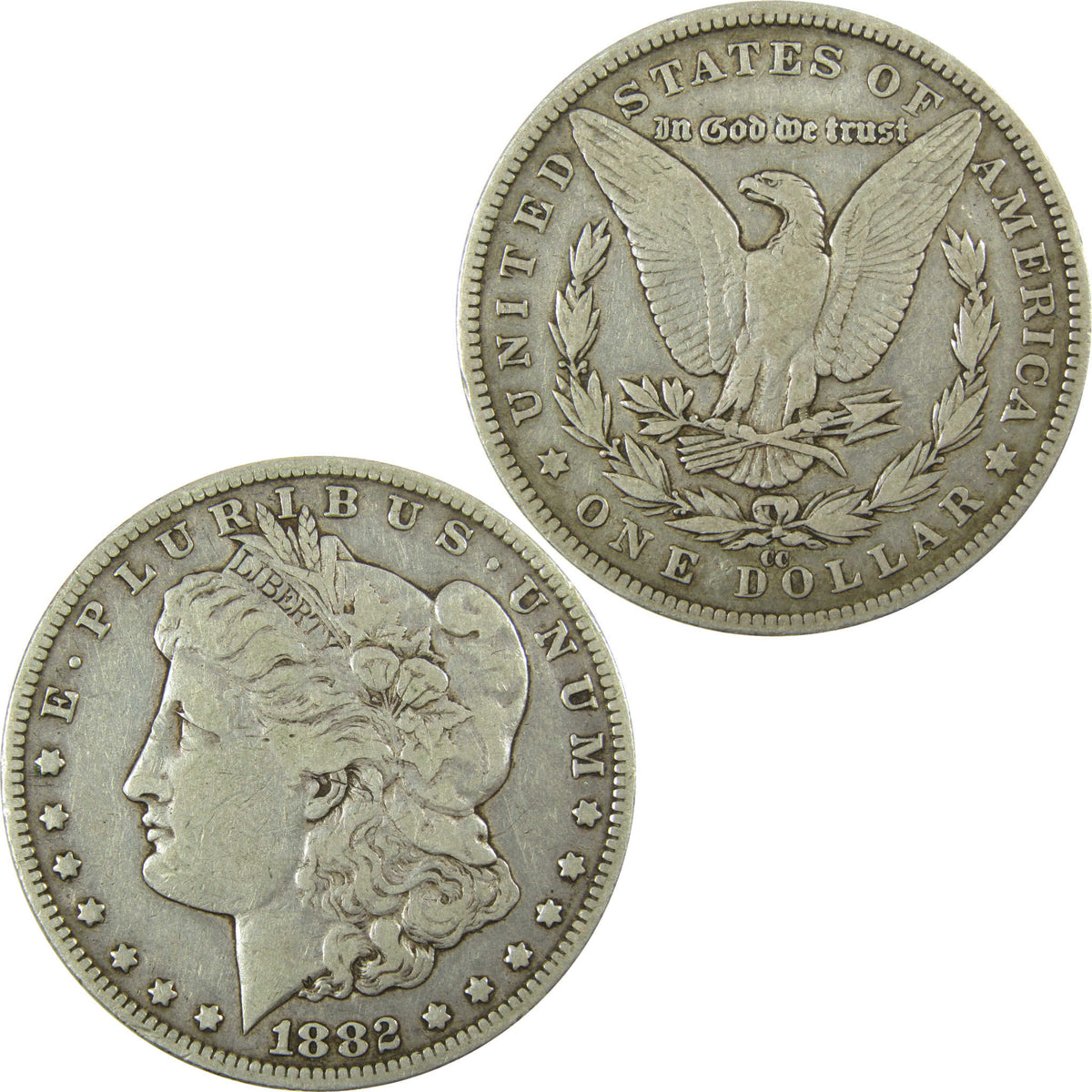 1882 CC Morgan Silver Dollar VF Very Fine $1 Coin SKU:CP1700 - Morgan coin - Morgan silver dollar - Morgan silver dollar for sale - Profile Coins &amp; Collectibles