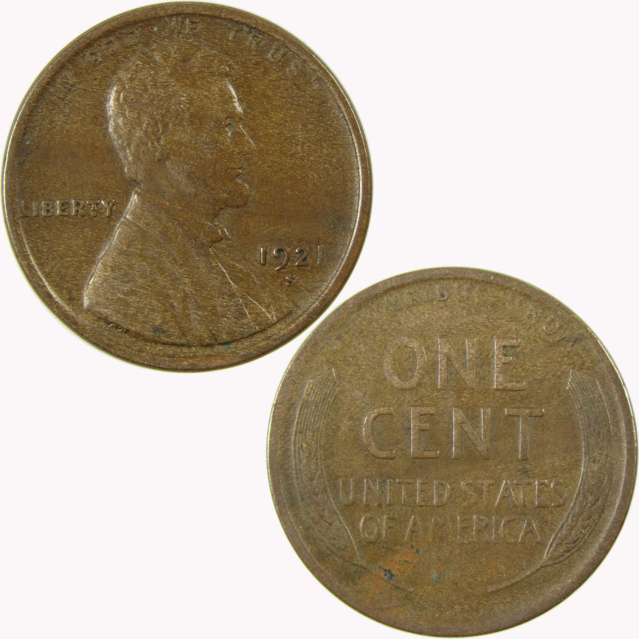 1921 S Lincoln Wheat Cent XF EF Extremely Fine Penny SKU:I26598