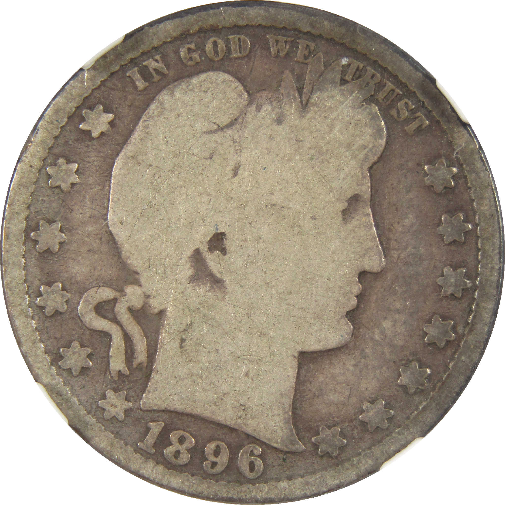 1896 S Barber Quarter G 4 NGC Silver 25c Coin SKU:I11361