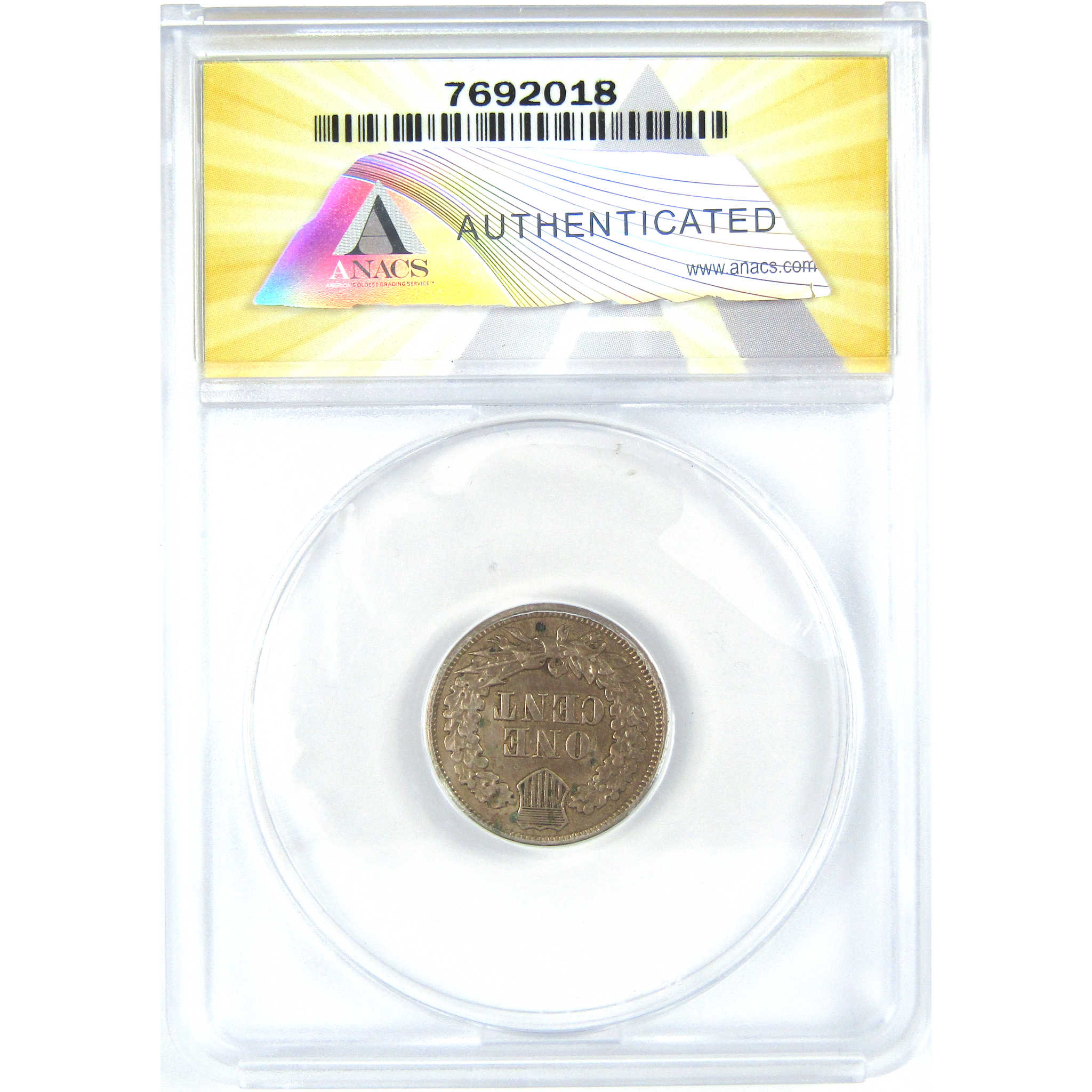 1862 Indian Head Cent AU 50 Details ANACS Copper-Nickel SKU:I16063