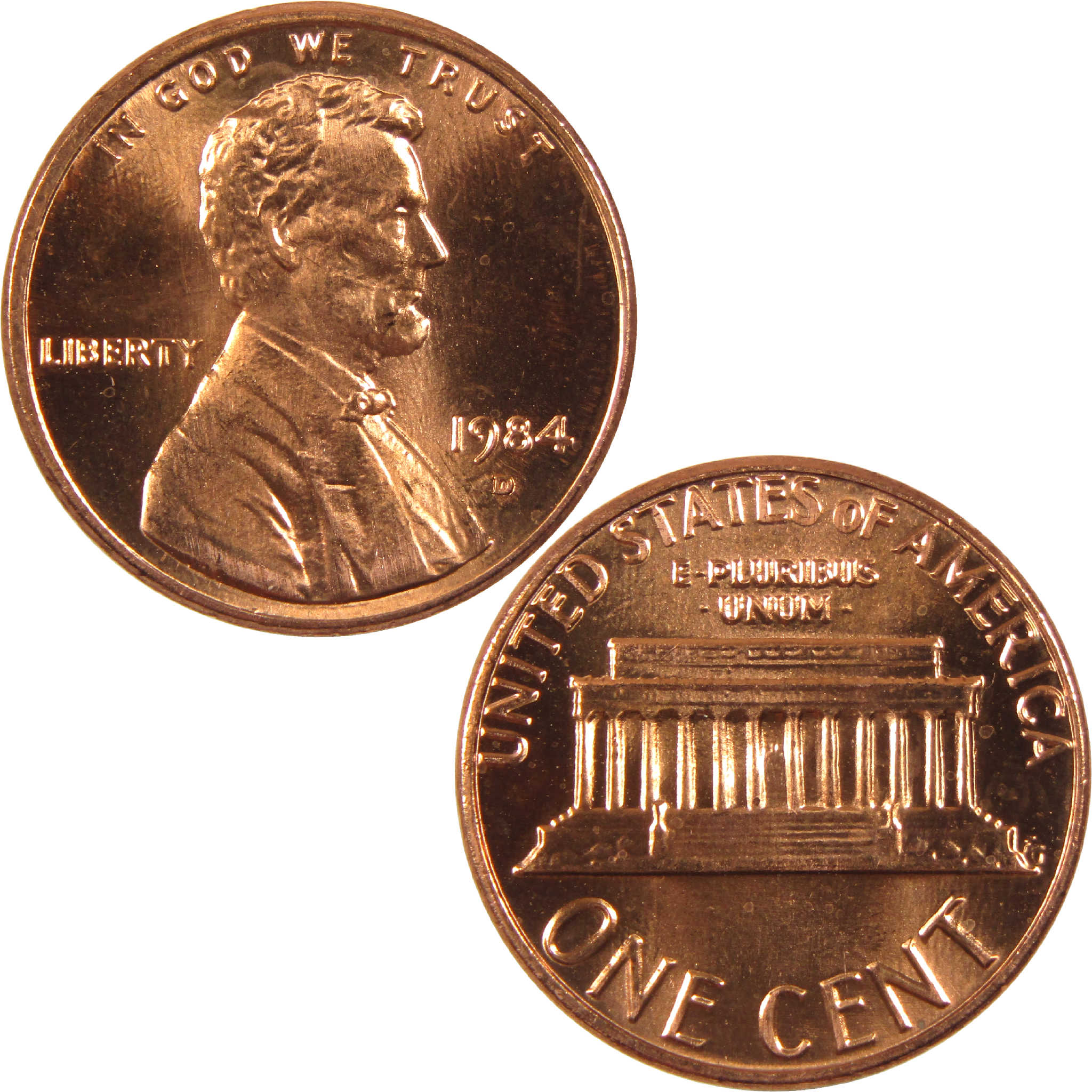 1984 D Lincoln Memorial Cent BU Uncirculated Penny 1c Coin