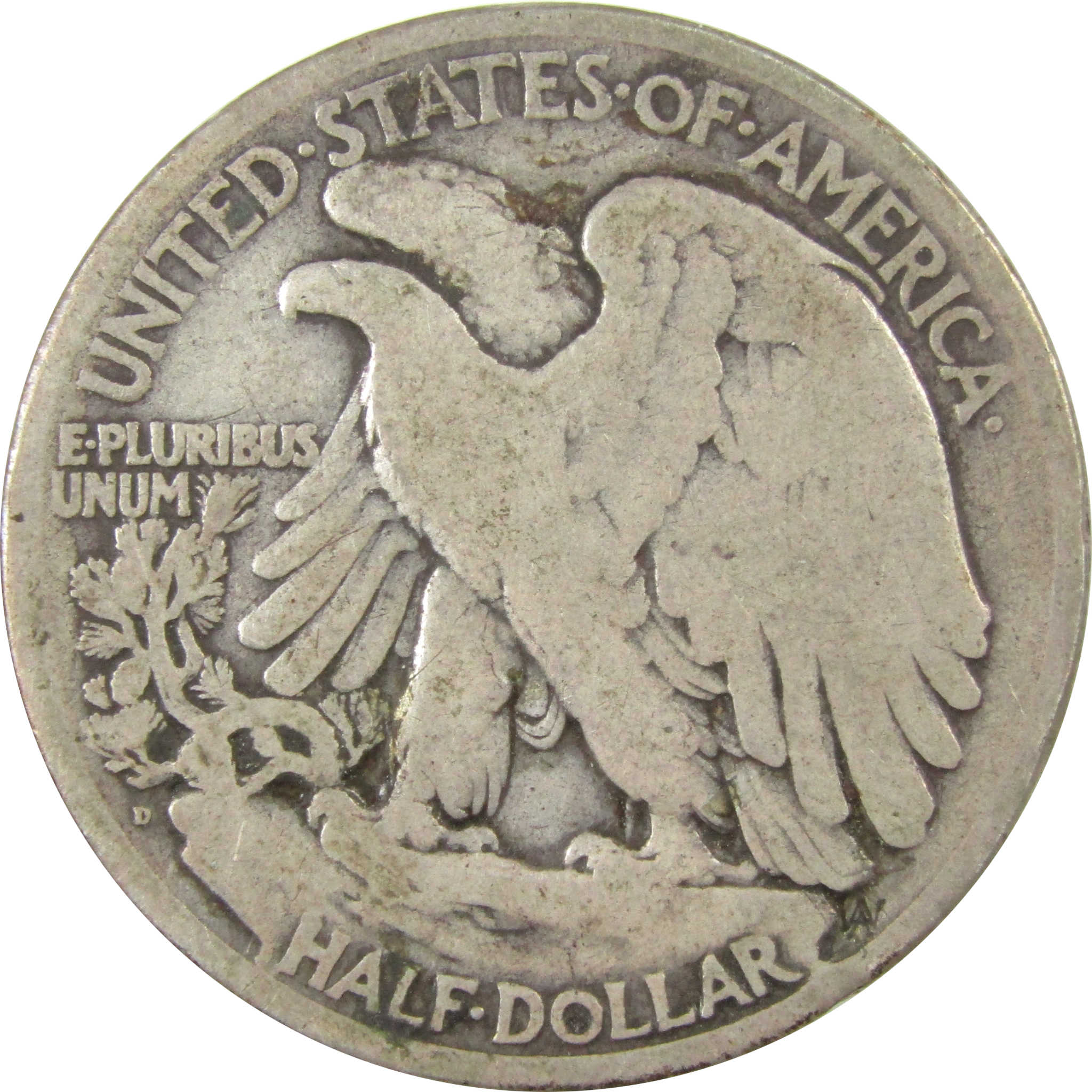 1919 D Liberty Walking Silver Half Dollar VG Very Good SKU:I24625