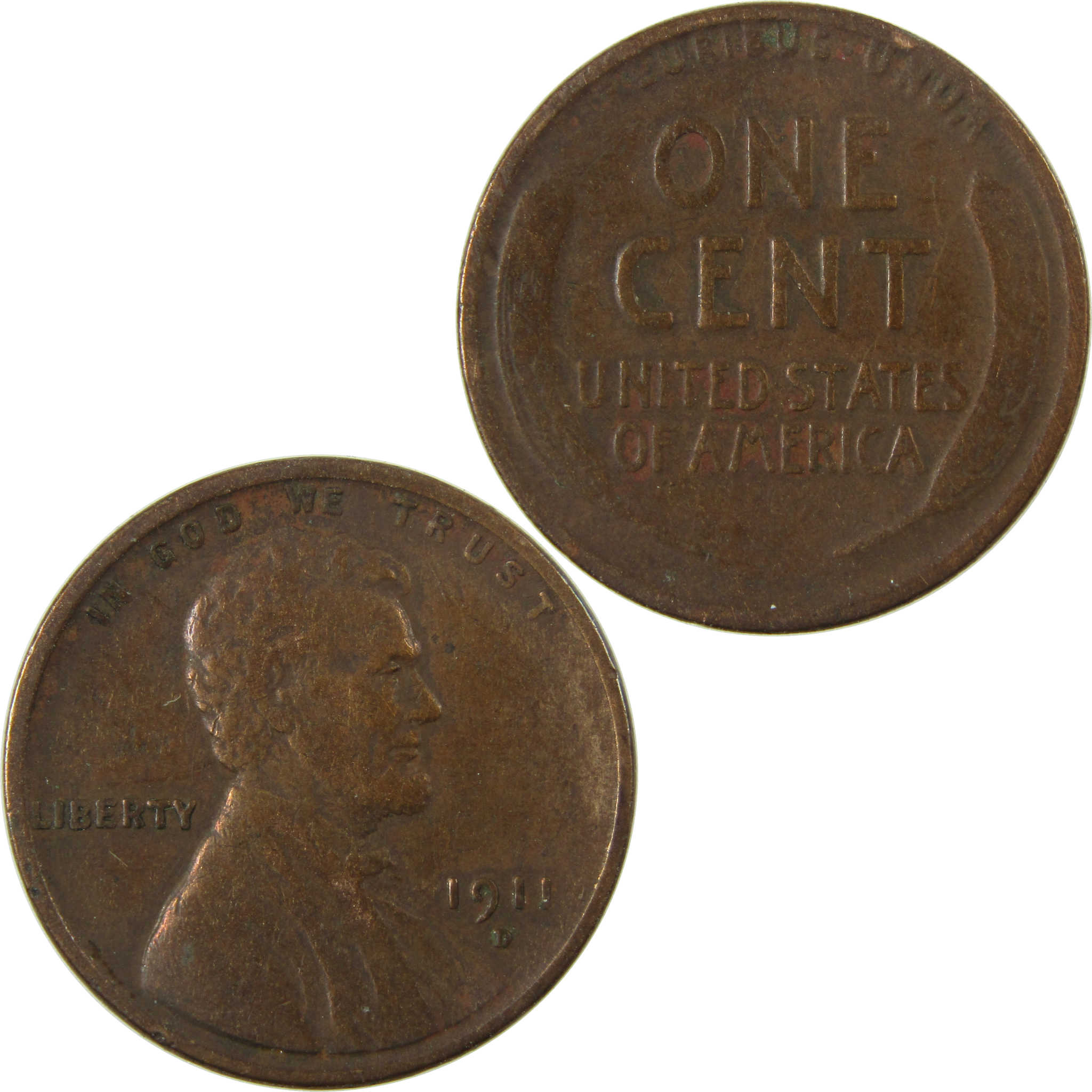 1911 D Lincoln Wheat Cent VG Very Good Details Penny SKU:I26863
