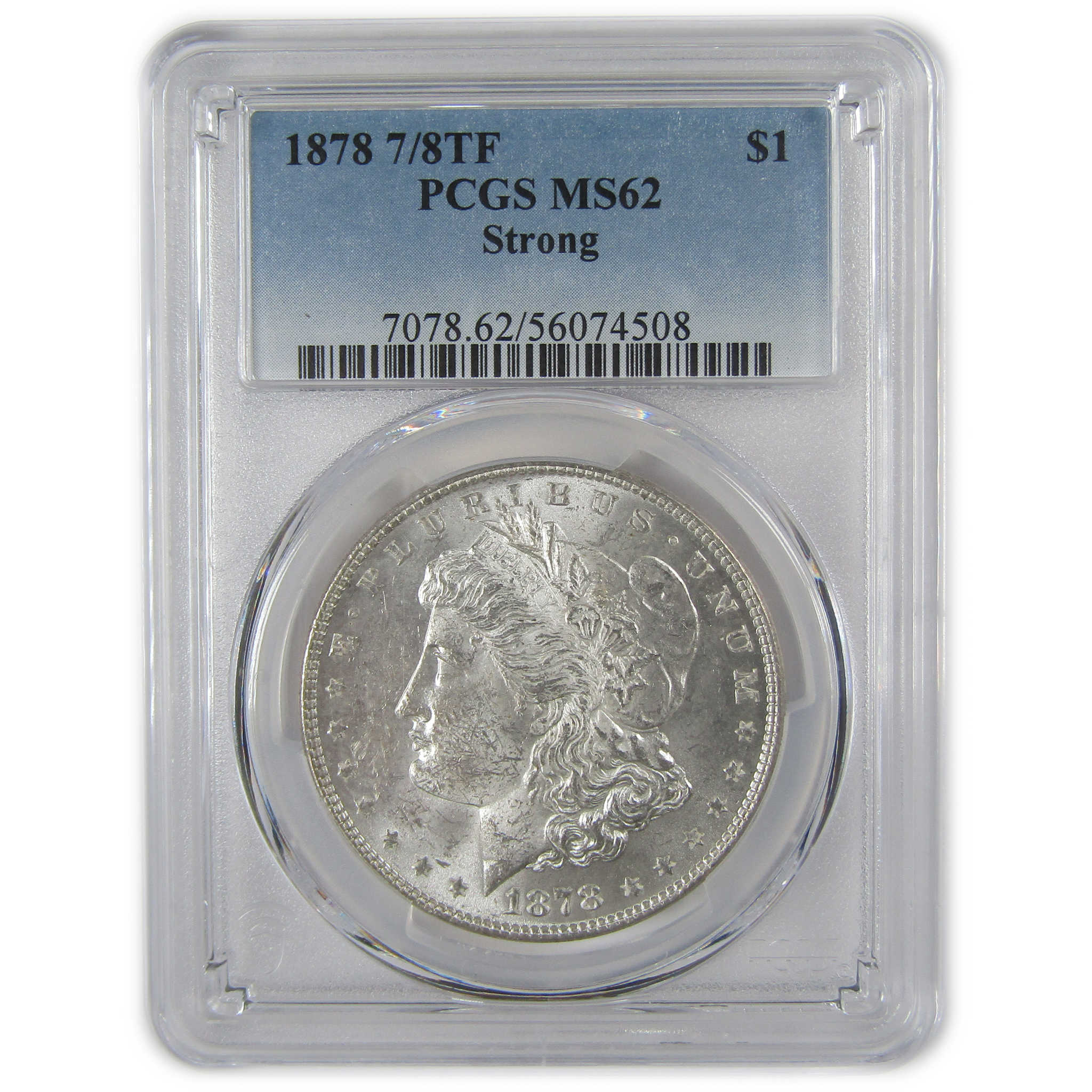 1878 7/8TF Strong Morgan Dollar MS 62 PCGS Silver $1 Coin SKU:I22928