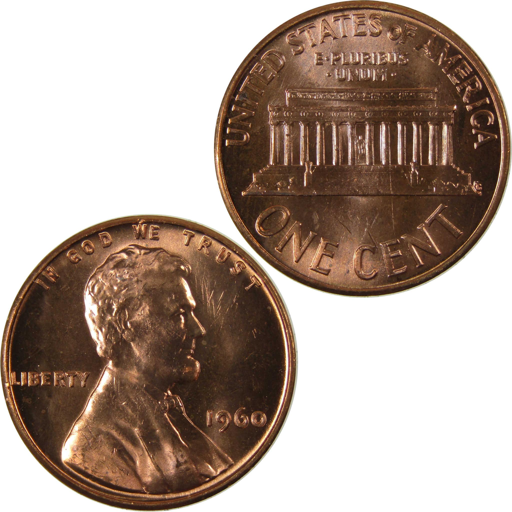 1960 Small Date Lincoln Memorial 1c Uncirculated Mint State SKU:I26586