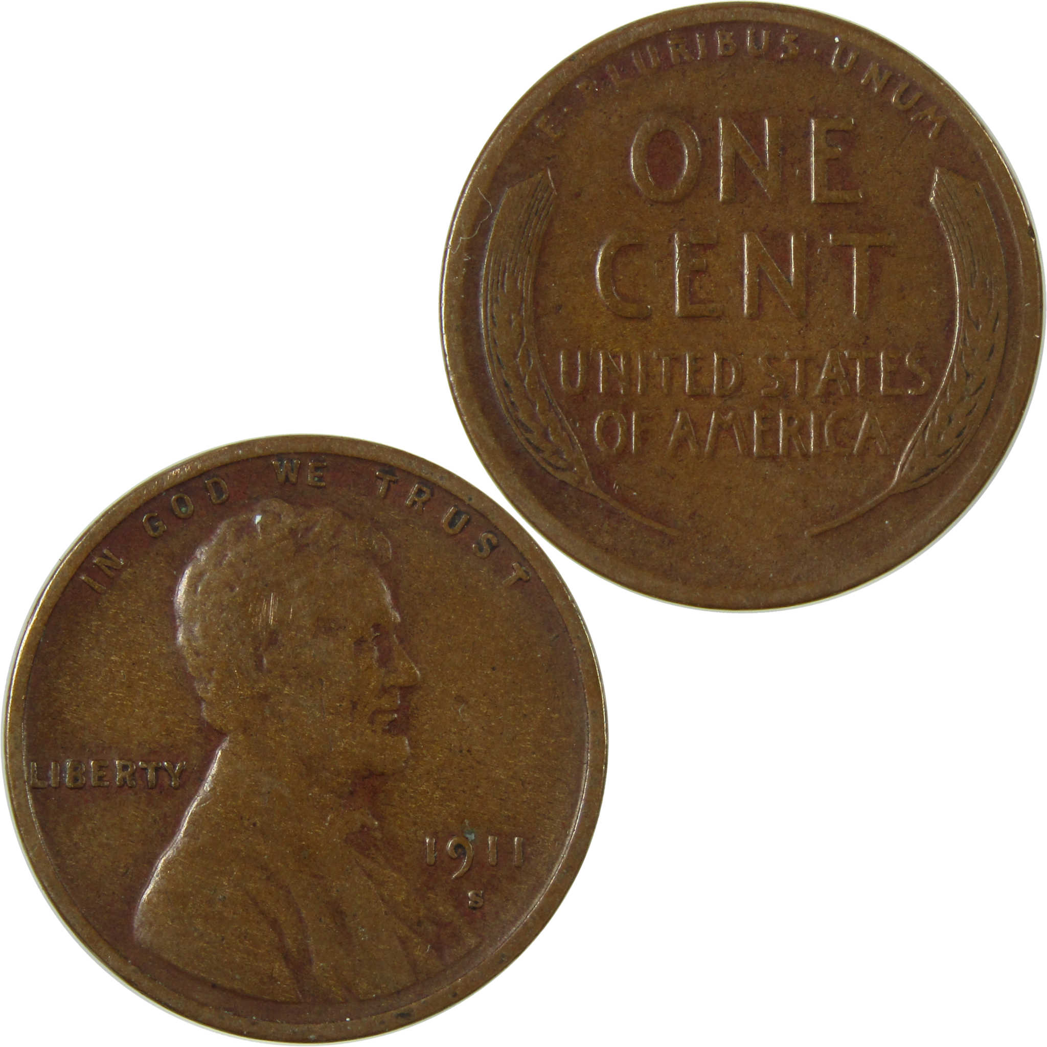 1911 S Lincoln Wheat Cent VF Very Fine Penny 1c Coin SKU:I27670