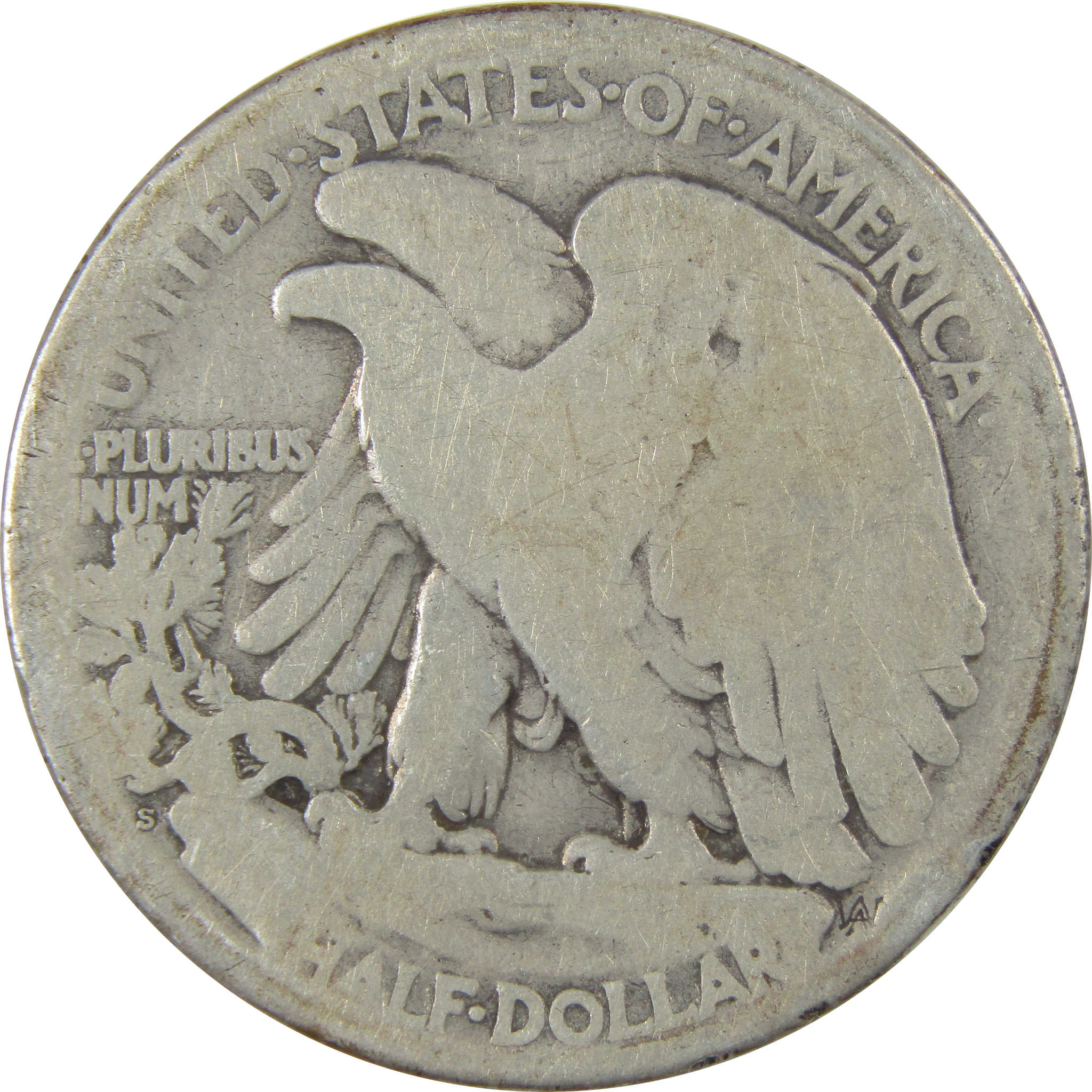 1921 S Liberty Walking Silver Half Dollar AG About Good SKU:I24108