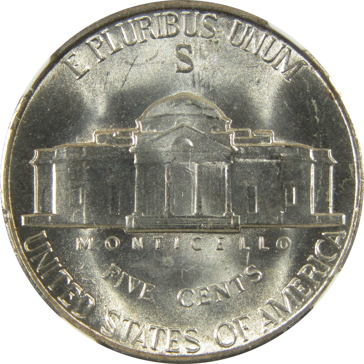 1945 S Jefferson Wartime Silver Nickel MS 67 NGC 5c Coin SKU:I28724