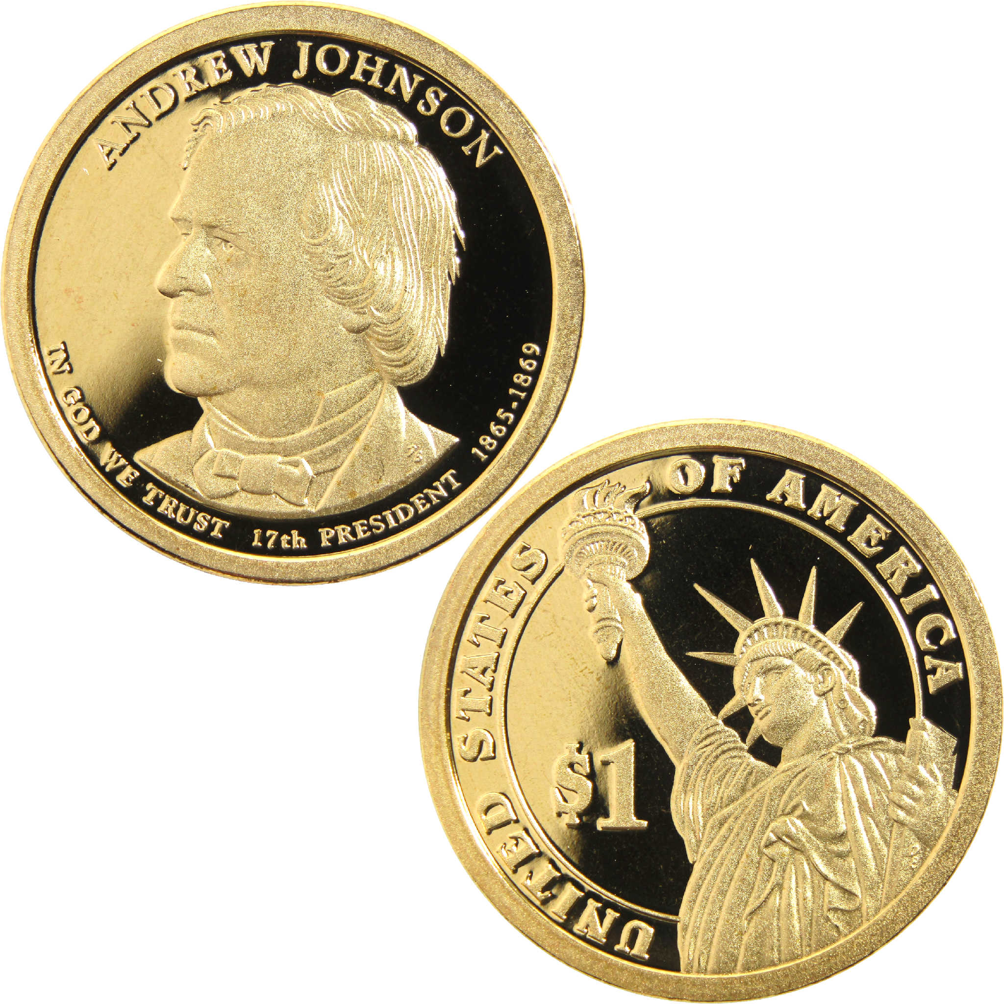 2011 S Andrew Johnson Presidential Dollar Choice Proof 1 Coin