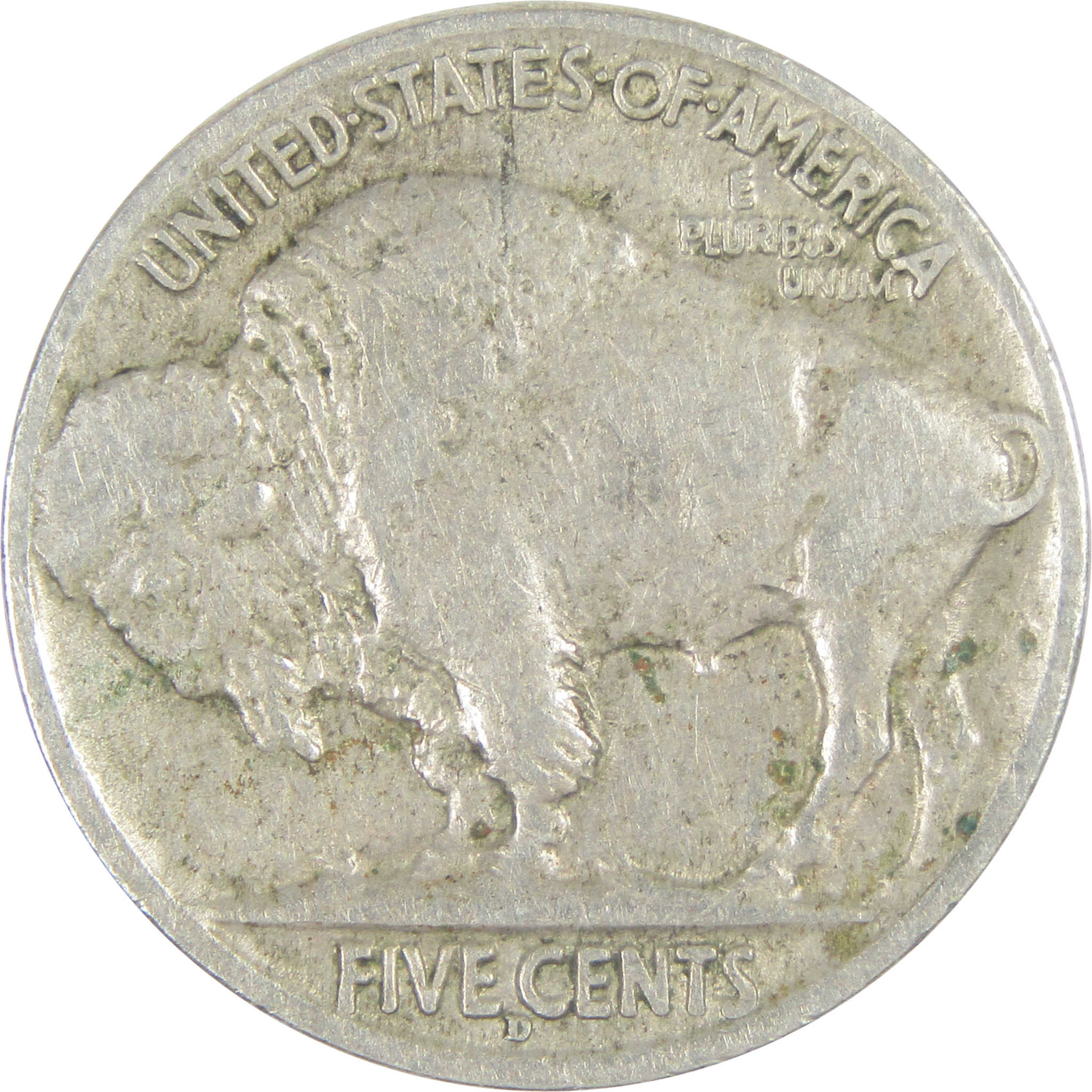 1917 D Indian Head Buffalo Nickel F Fine 5c Coin SKU:CPC8634