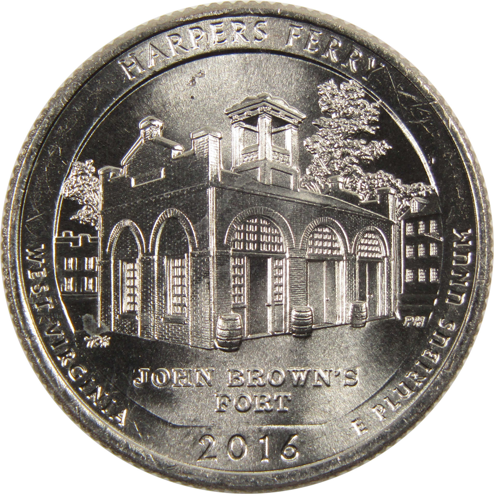 2016 P Harpers Ferry National Park Quarter BU Uncirculated Clad 25c