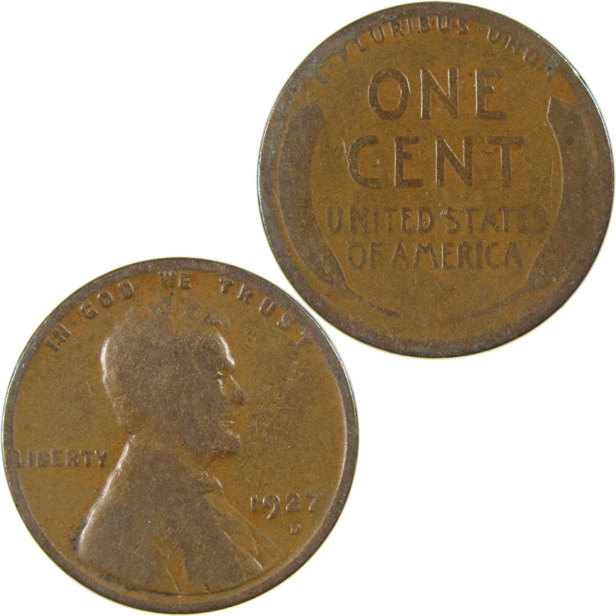 1927 D Lincoln Wheat Cent G Good Penny 1c Coin SKU:I27195