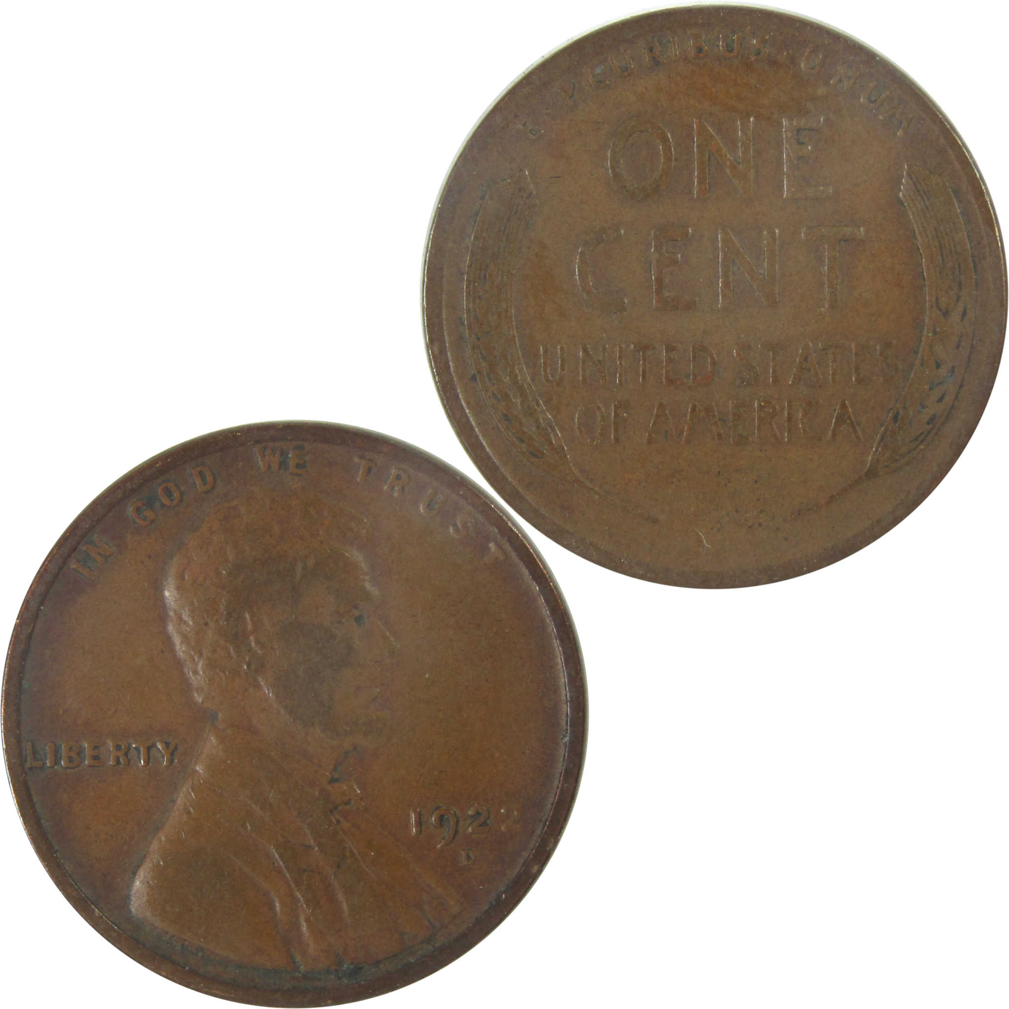 1922 D Lincoln Wheat Cent F Fine Penny 1c Coin SKU:I16639